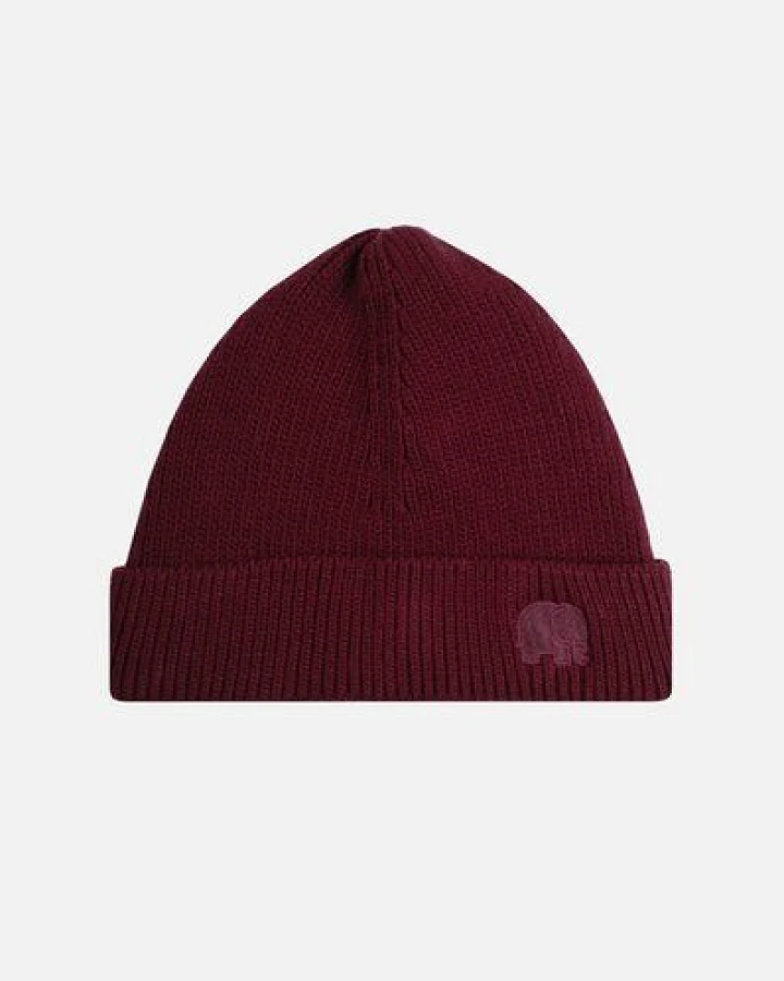 Trendsplant Safor Rib Knit Beanie Burgundy