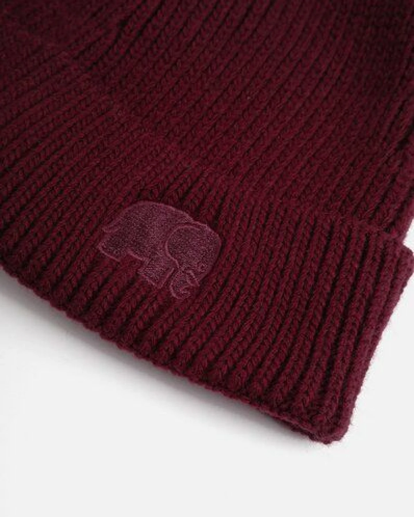 Trendsplant Safor Rib Knit Beanie Burgundy – Ansicht 3