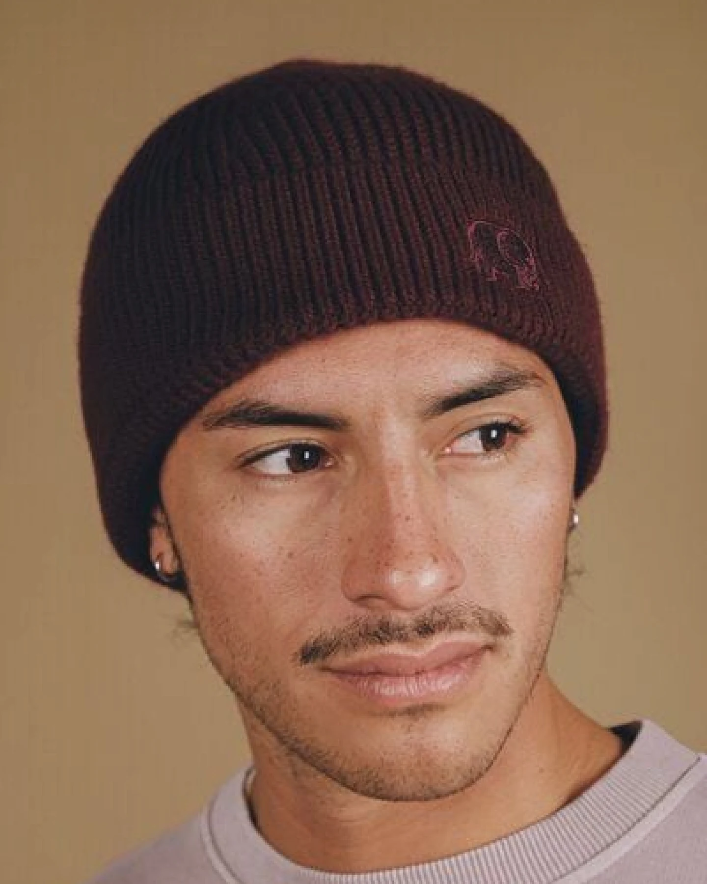 Trendsplant Safor Rib Knit Beanie Burgundy – Ansicht 4
