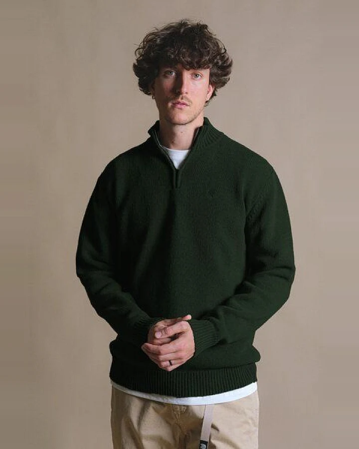 Trendsplant Bernia Quarter Zip Knit Forest