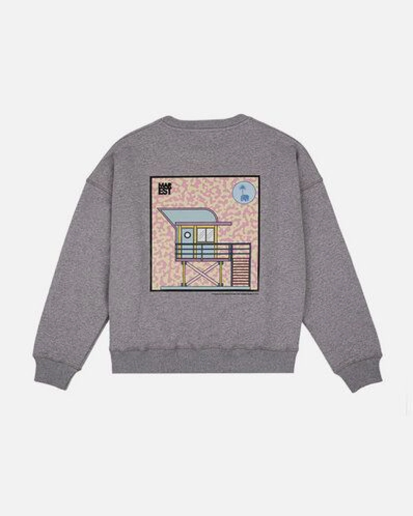 Women's Antonyo Marest x Trendsplant Art Hut Oversized Sweatshirt Sport Grey – Ansicht 2