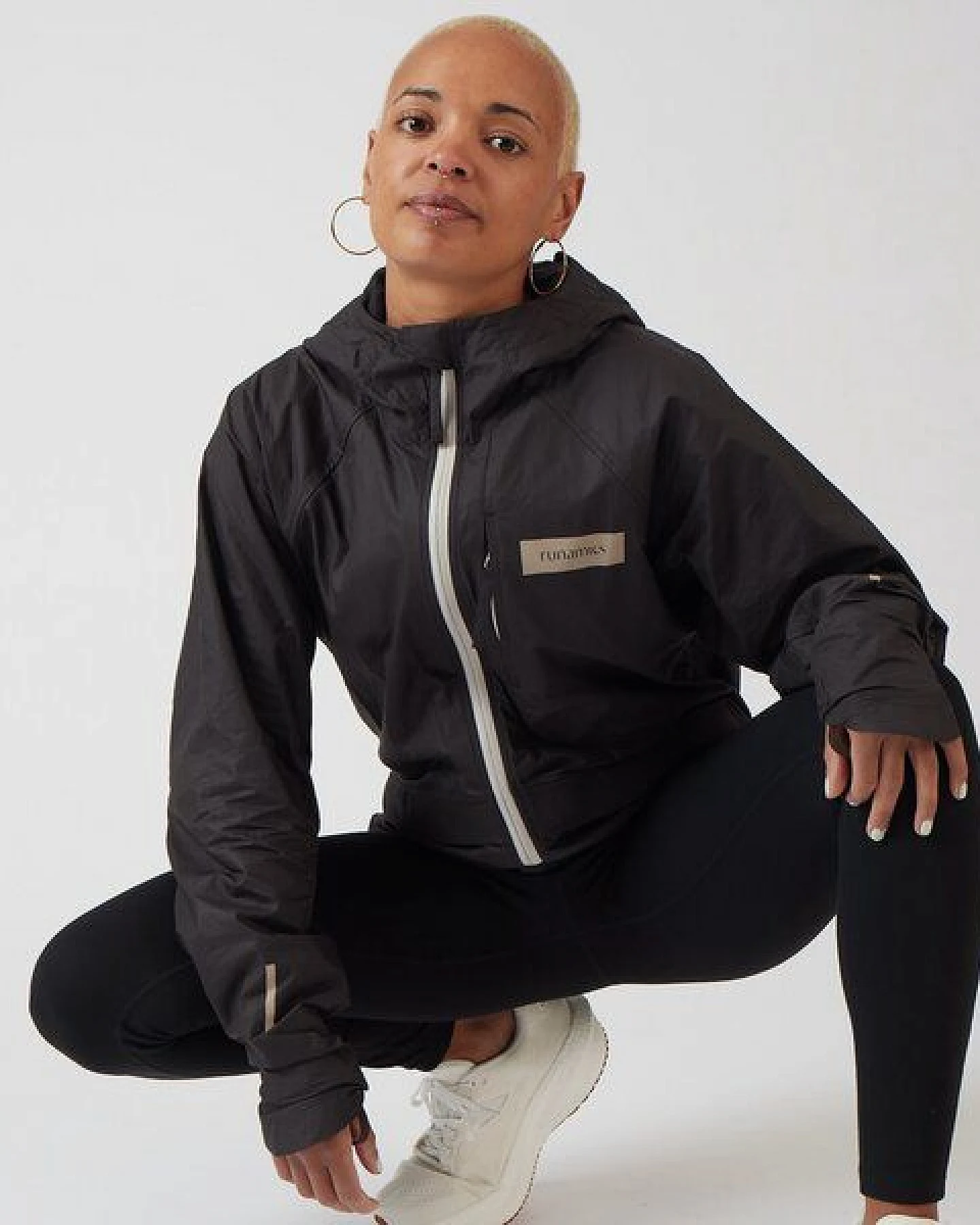 runamics OrganicShade Laufjacke, unisex, schwarz – Ansicht 3