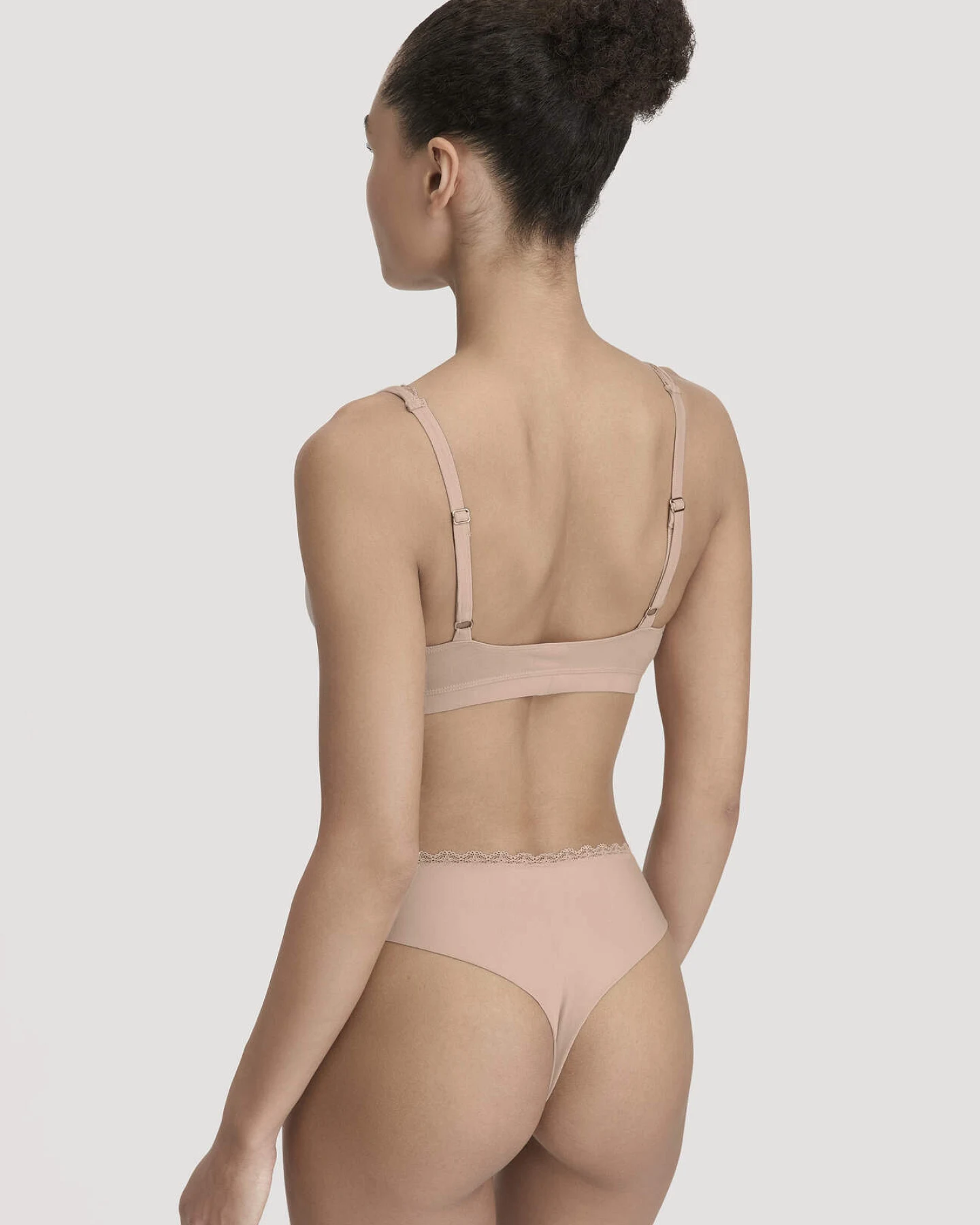 hessnatur Damen Brazil-Slip COTTON FEEL LACE aus Bio-Baumwolle - rosa - Größe 36 – Ansicht 2