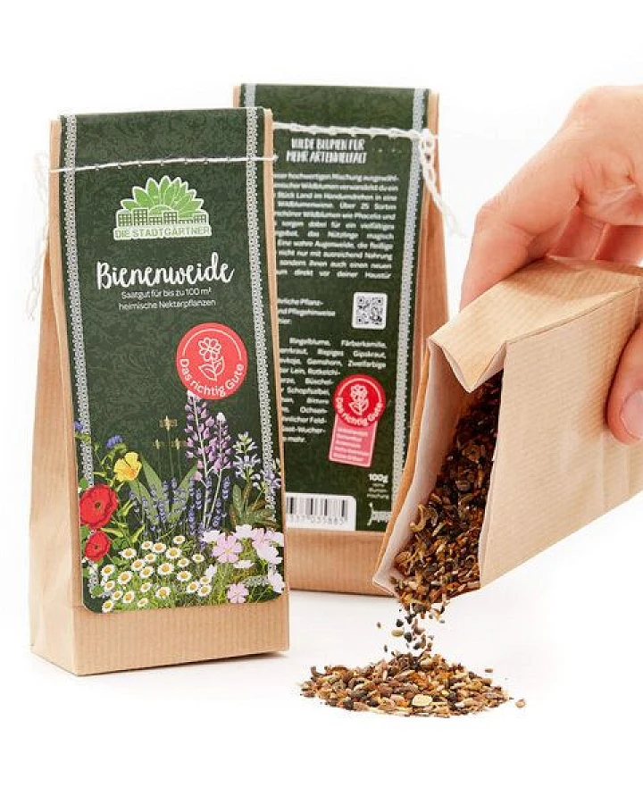 Die Stadtgärtner Saatgut Bienenweide I Über 25 Sorten Blumensaatgut I Reicht für 100 m²