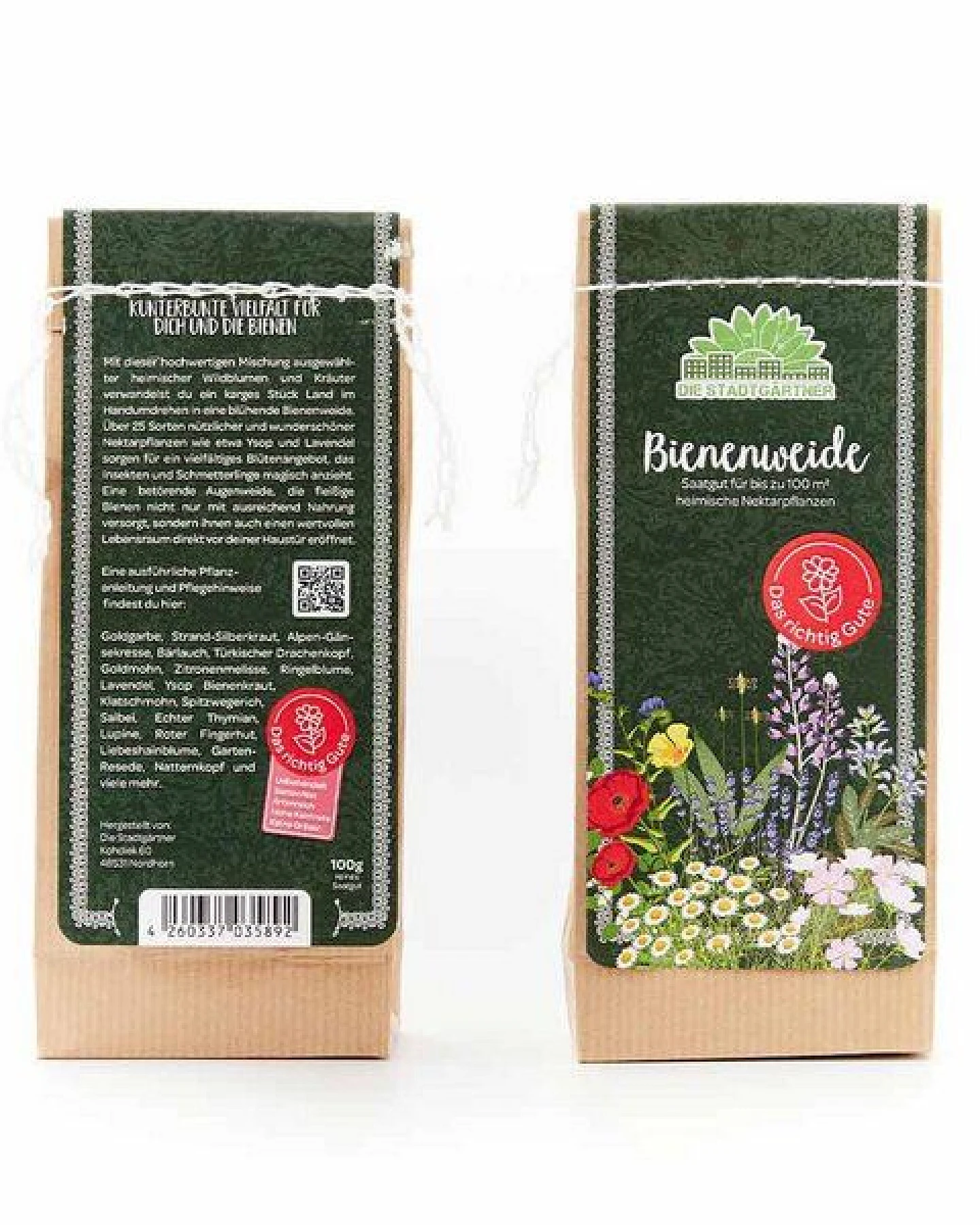 Die Stadtgärtner Saatgut Bienenweide I Über 25 Sorten Blumensaatgut I Reicht für 100 m² – Ansicht 2
