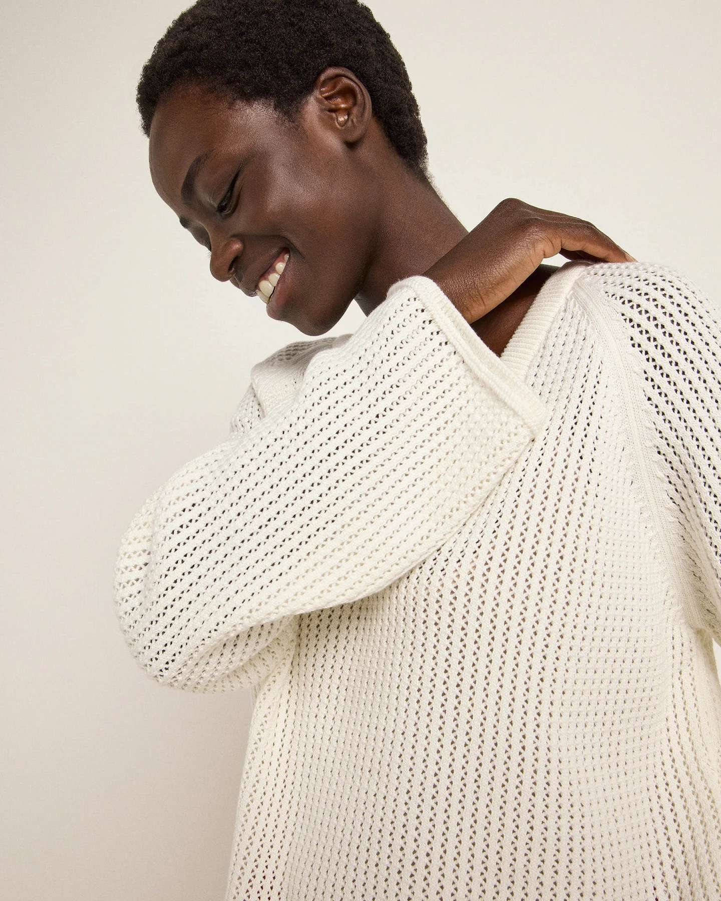 Pullover mit Netzstruktur (GOTS) – Ansicht 6