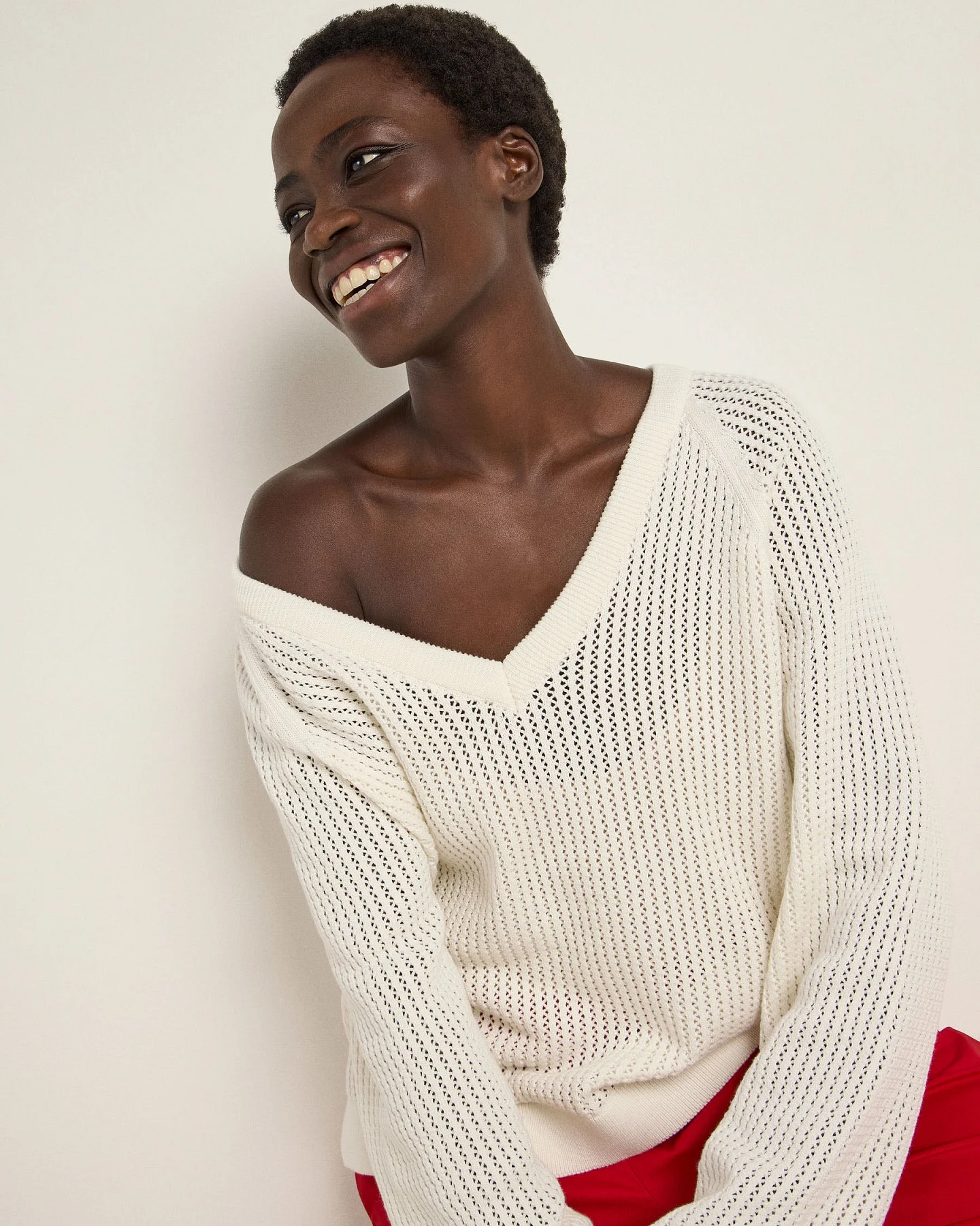 Pullover mit Netzstruktur (GOTS) – Ansicht 4