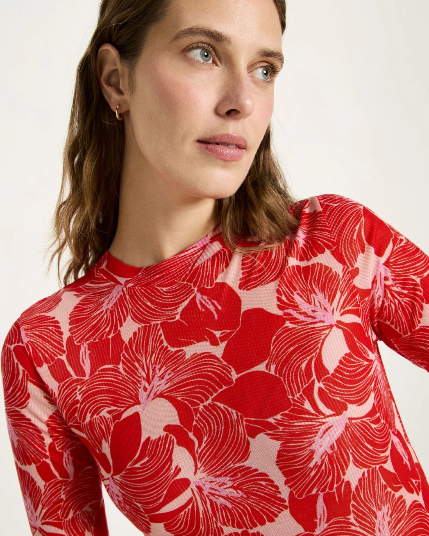 T-Shirt Stehkragen Print Bloom – Ansicht 2