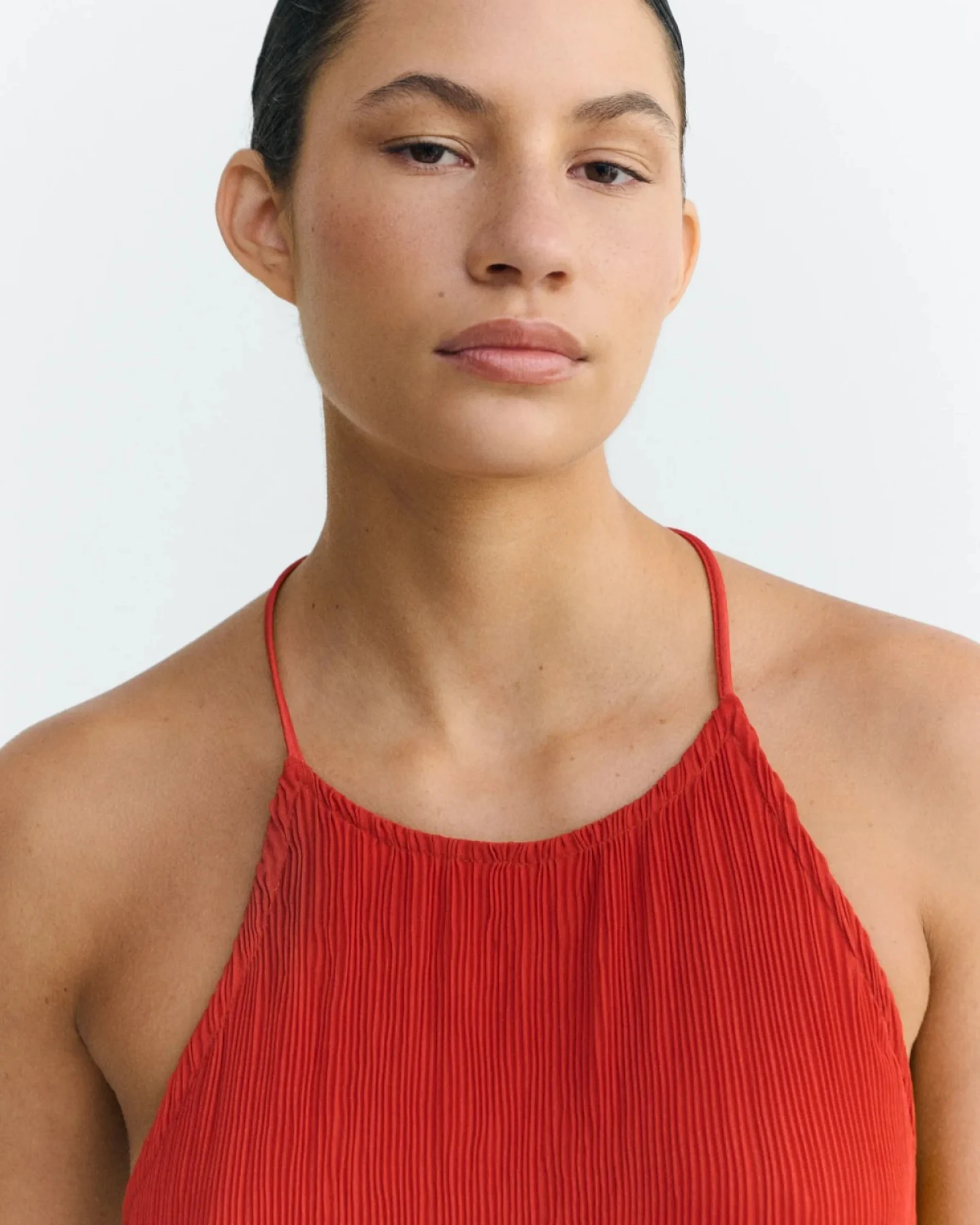 Kleid Miriam Pleated Rot – Ansicht 4