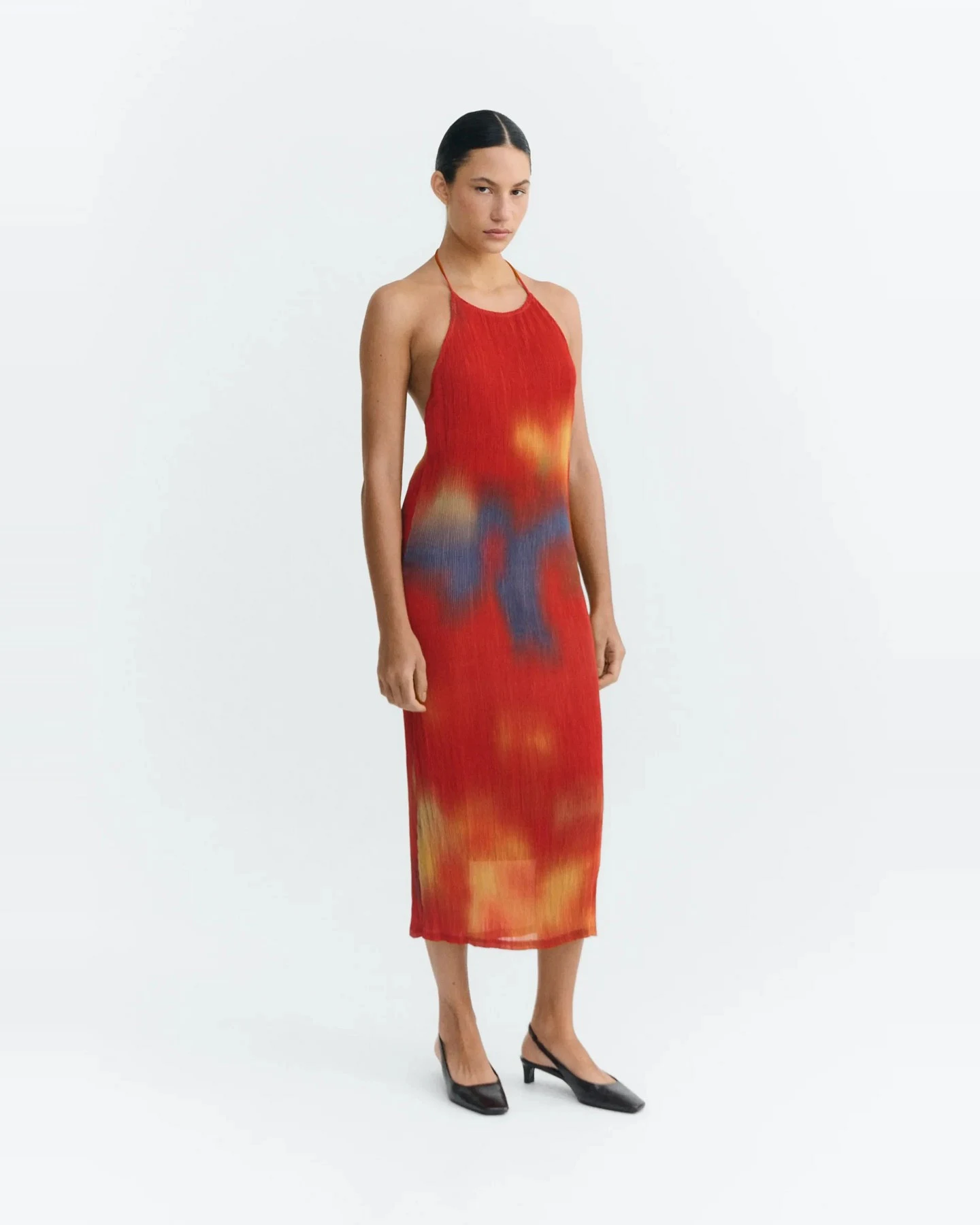 Kleid Miriam Pleated Rot – Ansicht 5