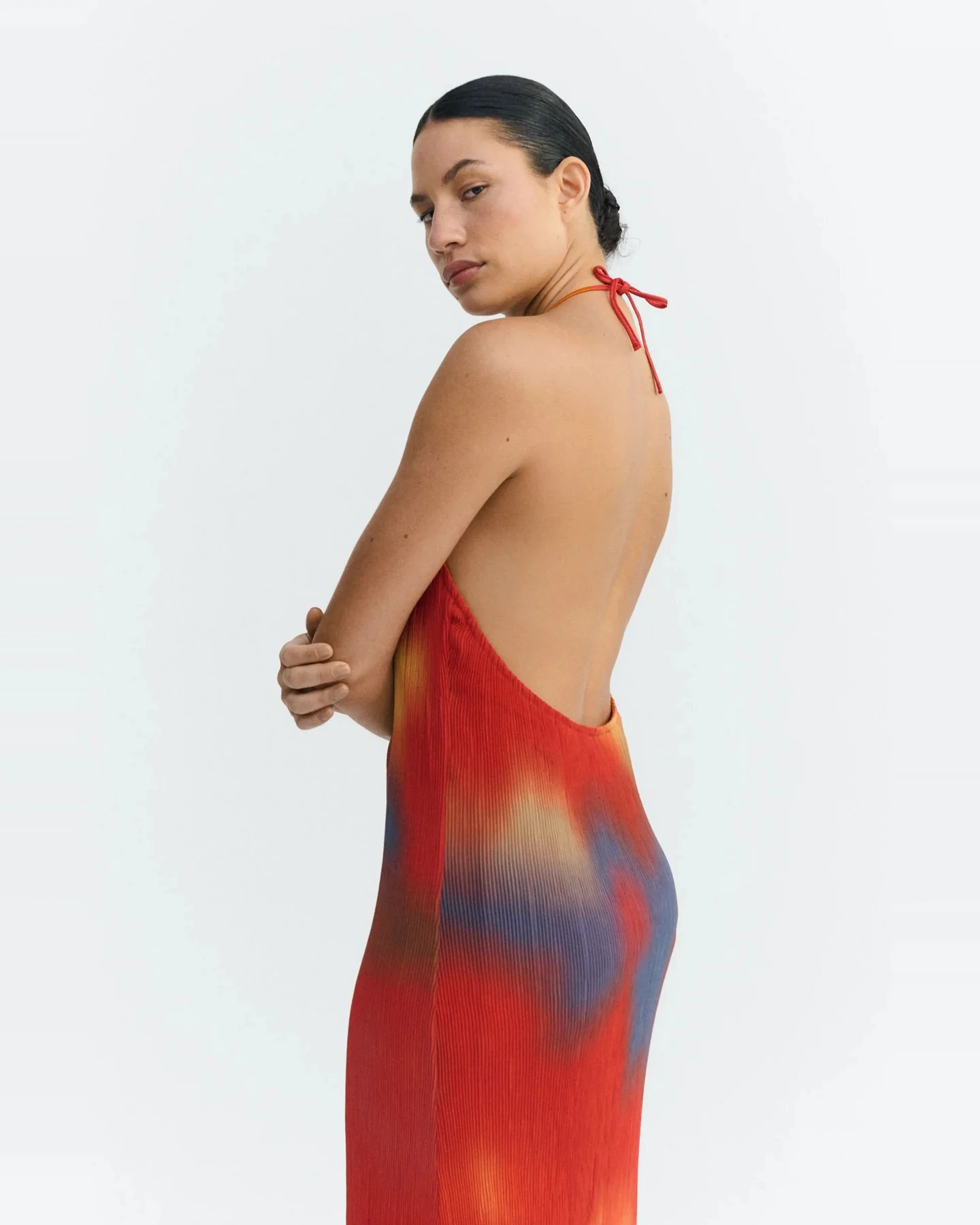 Kleid Miriam Pleated Rot – Ansicht 6