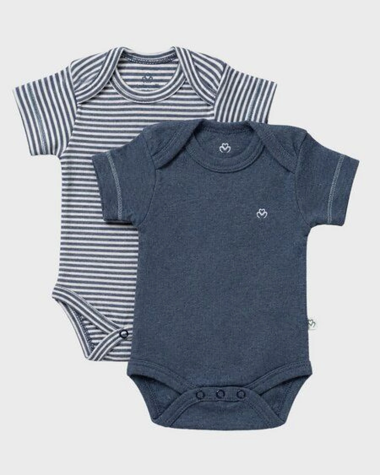 OrganicEra Bio-Kurzarm Babybodys für Neugeborene, 2-teiliges Set – Ansicht 2