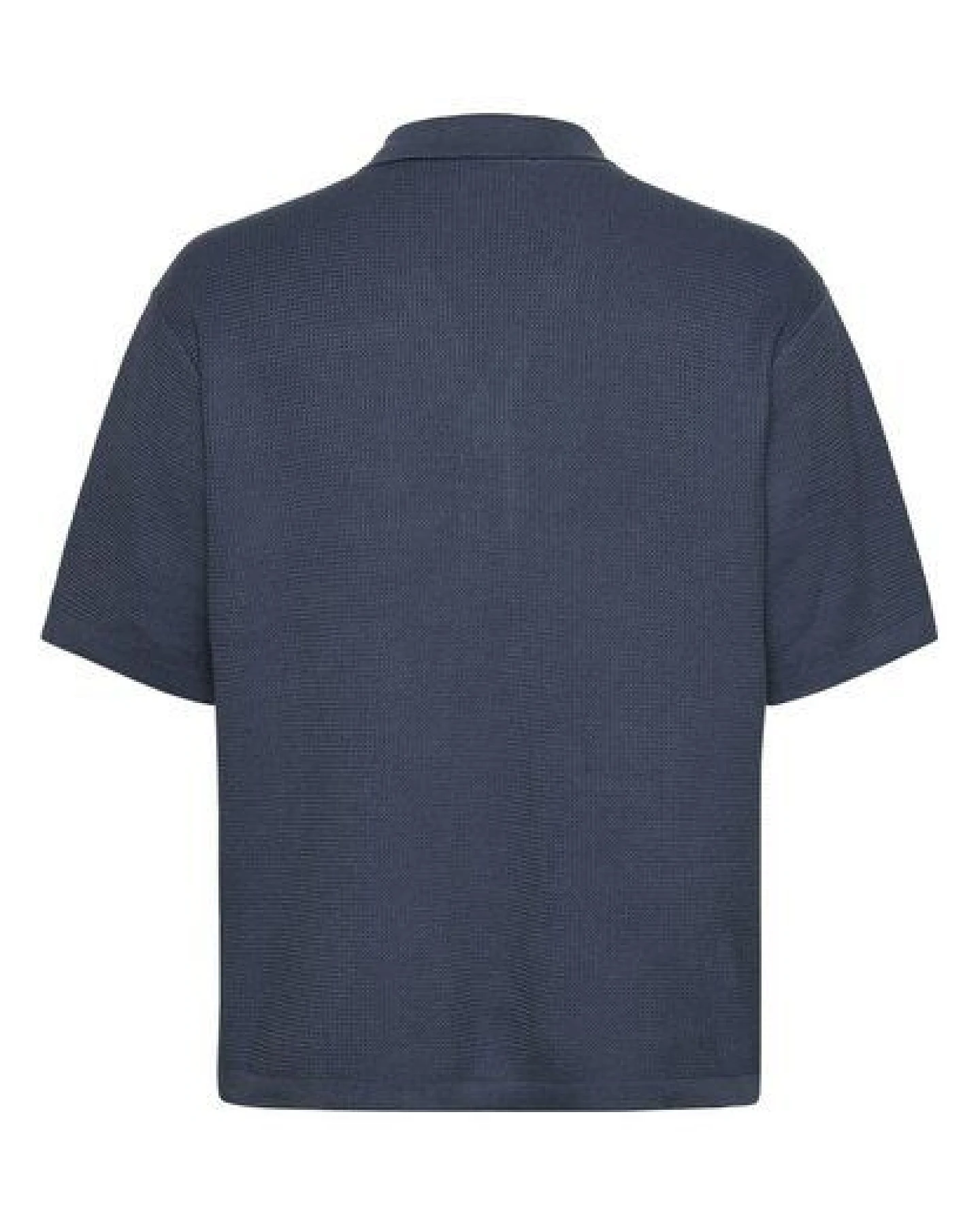 KnowledgeCotton Apparel Gestricktes Poloshirt im Boxy-Fit aus Biobaumwolle – Ansicht 3