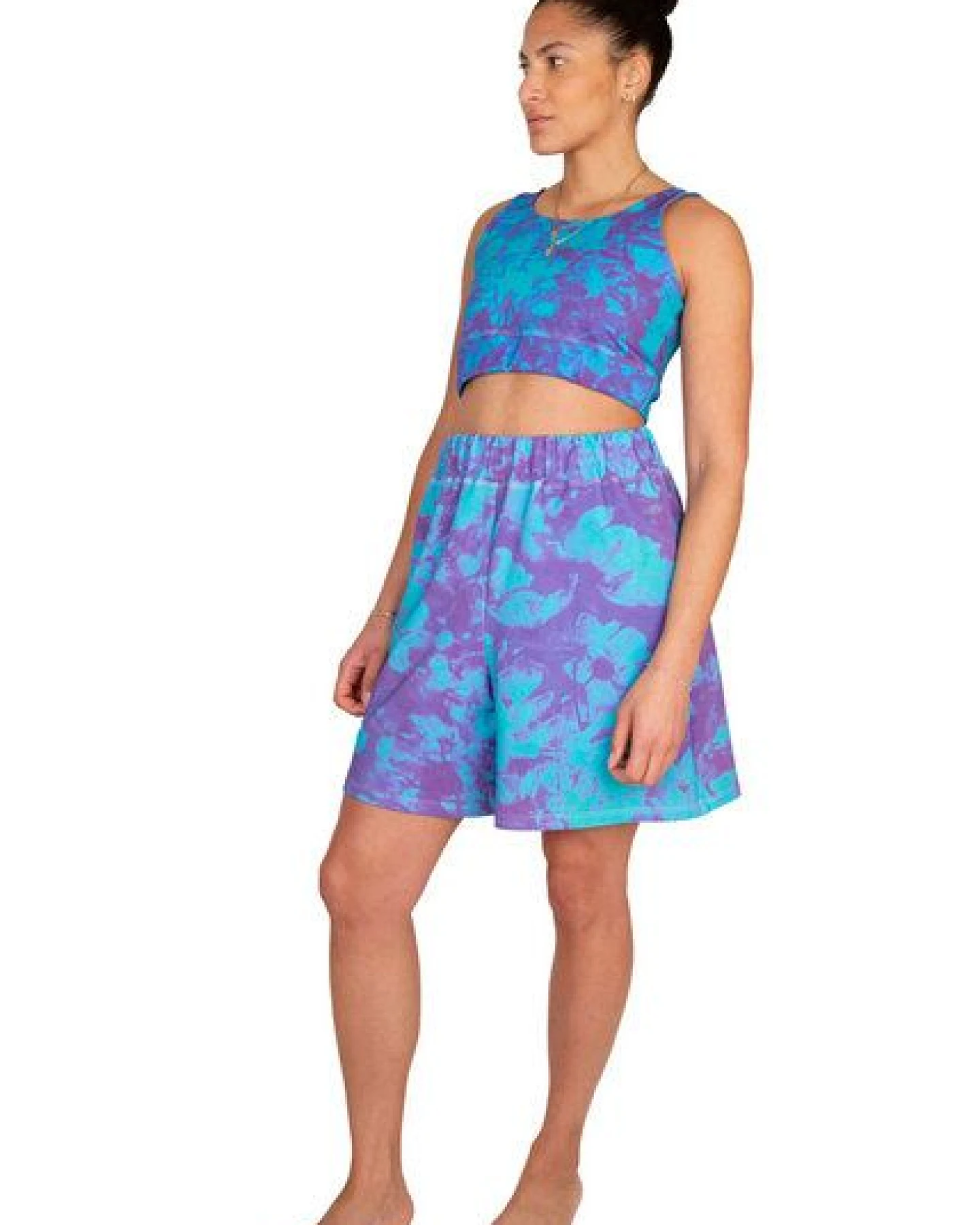 ÆVRIL Unisex Weite Shorts // Avril Print // Bio-Baumwolle – Ansicht 3