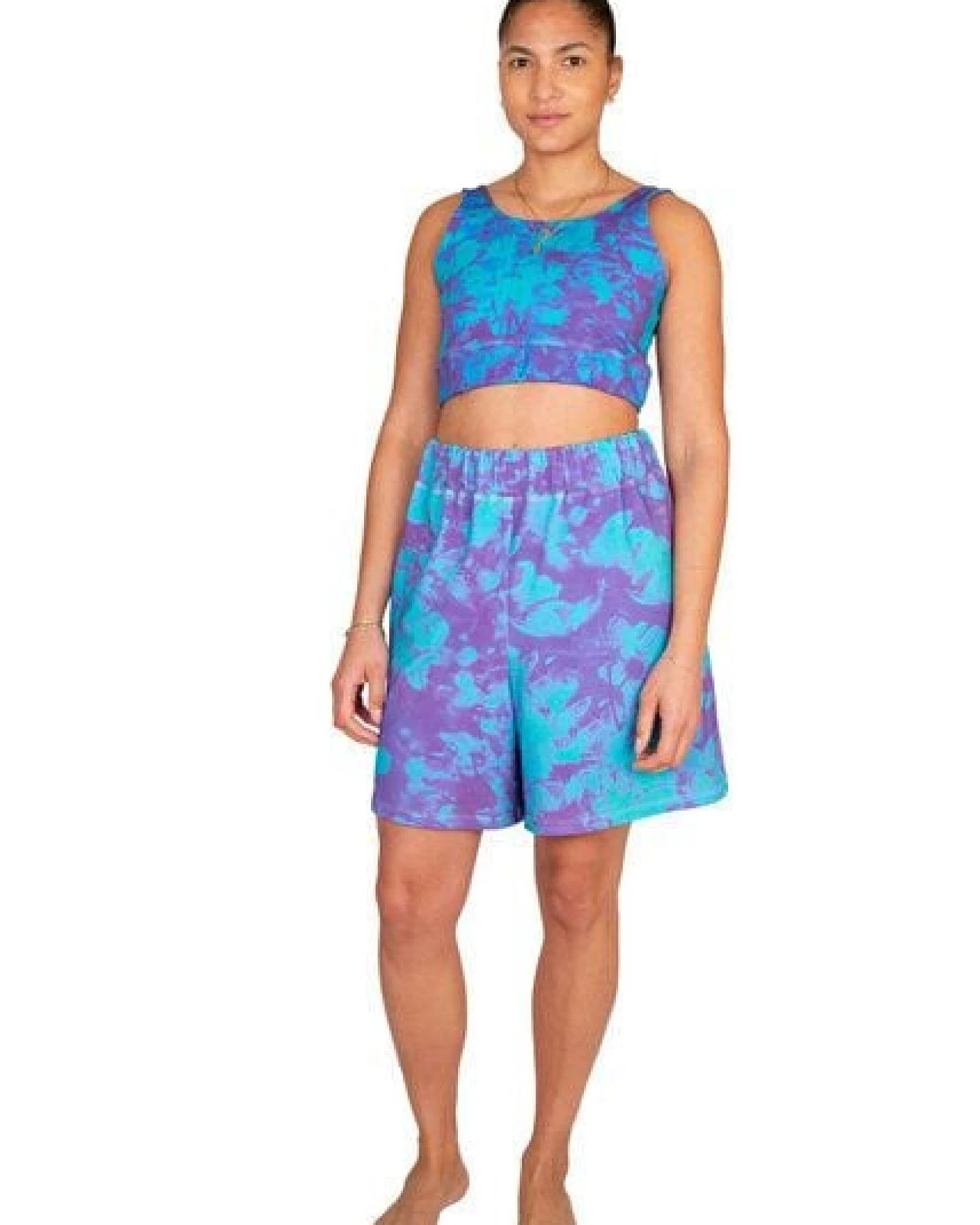 ÆVRIL Unisex Weite Shorts // Avril Print // Bio-Baumwolle – Ansicht 2