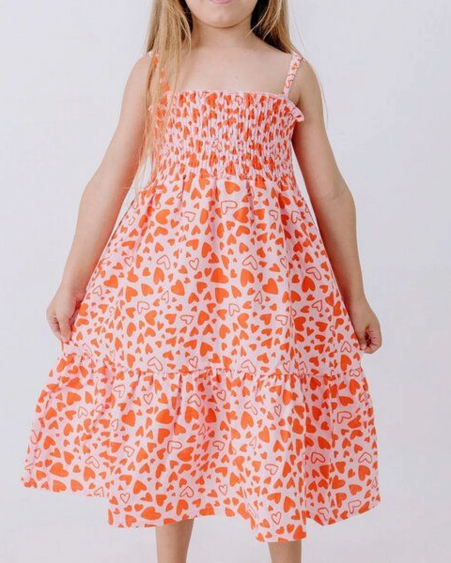 Trägerkleid Rosa Herzen Allover Musselin Bio-Baumwolle GOTS – Walkiddy – Ansicht 3