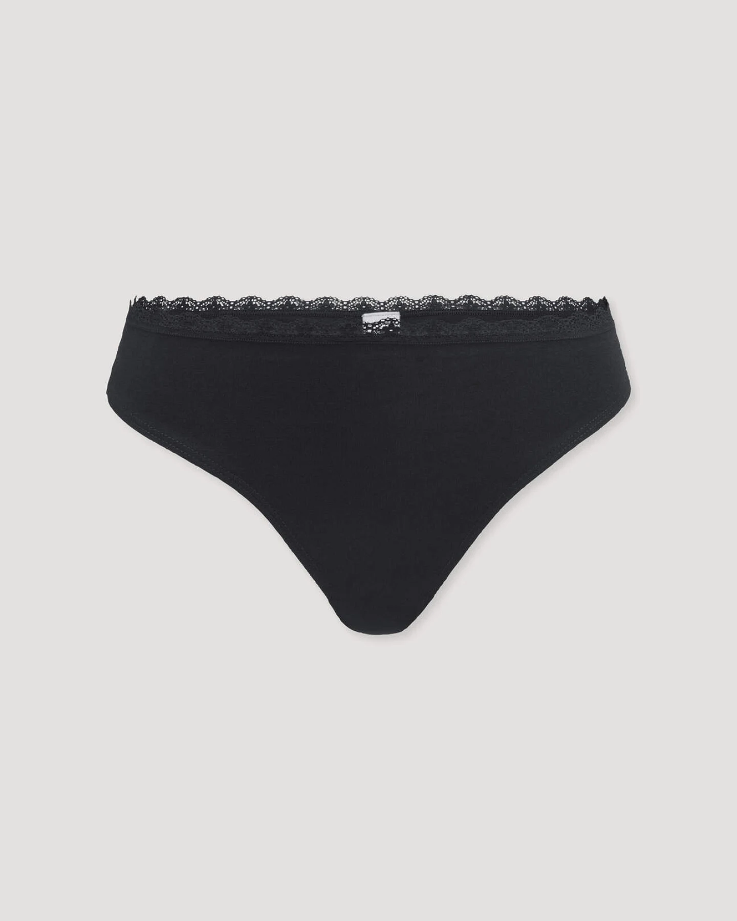 hessnatur Damen Brazil-Slip COTTON FEEL LACE aus Bio-Baumwolle - schwarz - Größe 44 – Ansicht 4