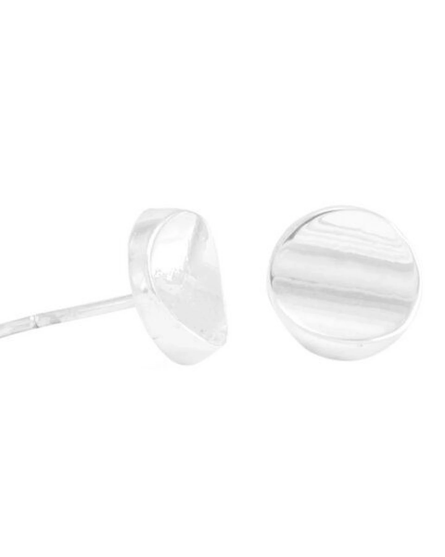 pakilia Silber Ohrstecker Platte wellig Fair-Trade und handmade – Ansicht 2