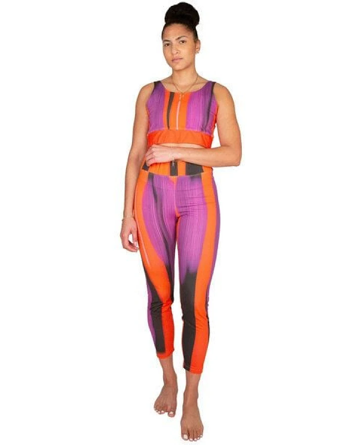 ÆVRIL Damen Yoga Leggings // Floripa Print // Bio-Baumwolle