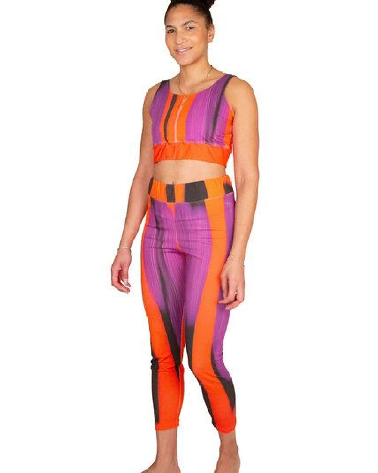 ÆVRIL Damen Yoga Leggings // Floripa Print // Bio-Baumwolle – Ansicht 2