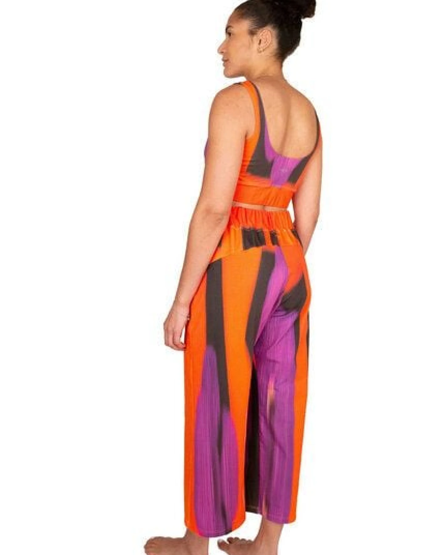 ÆVRIL Unisex Yoga Hose // Floripa Print // Bio-Baumwolle – Ansicht 4