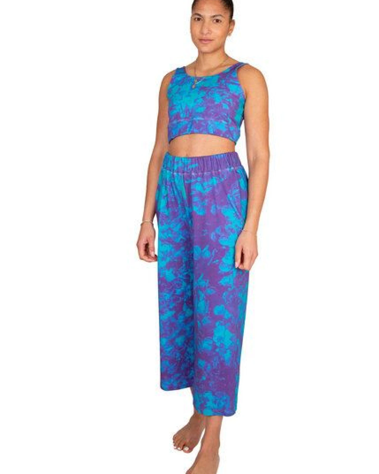 ÆVRIL Unisex Yoga Hose // Avril Print // Bio-Baumwolle – Ansicht 2