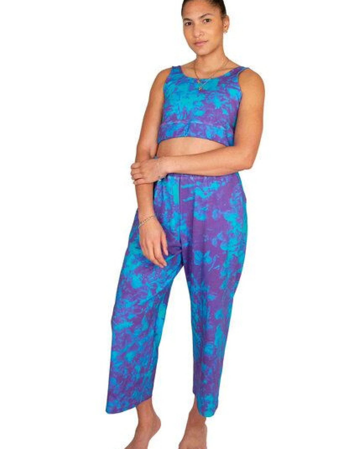 ÆVRIL Unisex Yoga Hose // Avril Print // Bio-Baumwolle – Ansicht 3