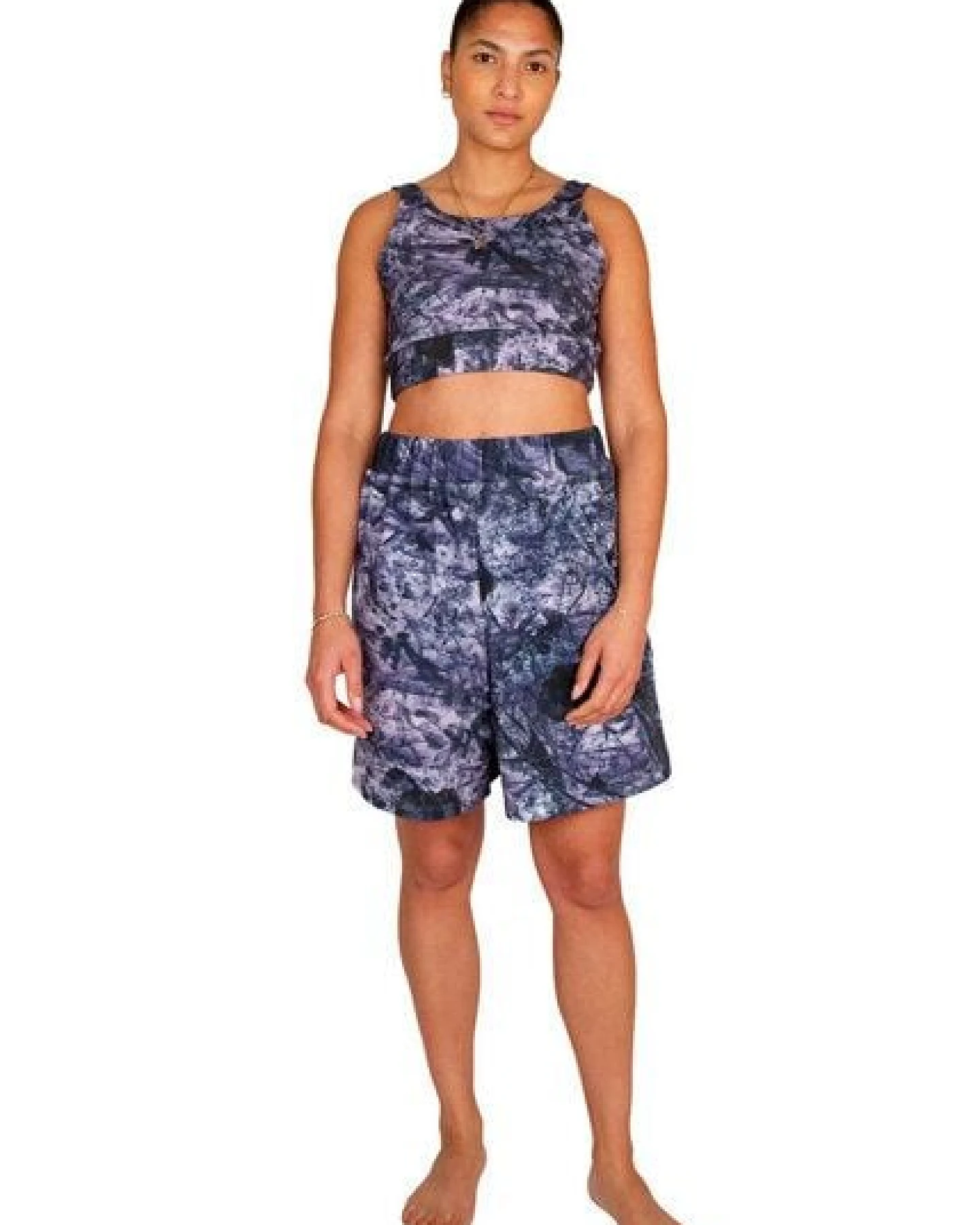 ÆVRIL Unisex Weite Shorts // Tobiume Print // Bio-Baumwolle – Ansicht 2