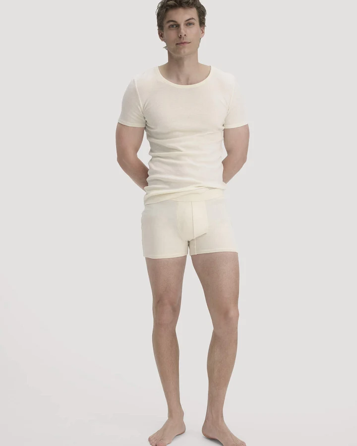 hessnatur Herren Pants Regular Cut im 2er-Pack PURE NATURE aus Bio-Baumwolle - natur - Größe 5 = M