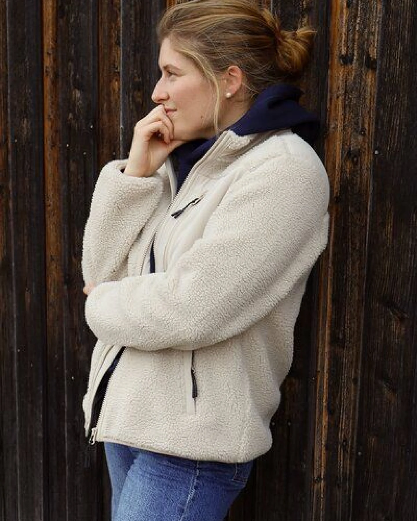 Kultgut ProEarth- New Recycling Generation - Kuschelige Sherpa Fleecejacke / With Love – Ansicht 2