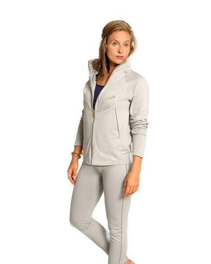 The Spirit of OM Sweat Jacke mit liebevollen Affirmationen im Innendruck