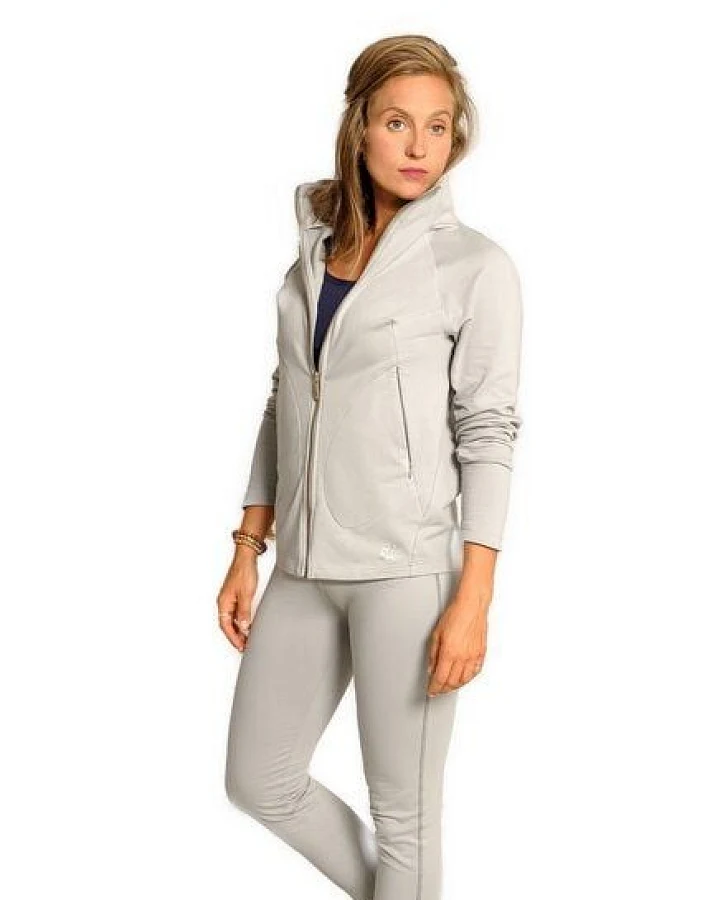 The Spirit of OM Sweat Jacke mit liebevollen Affirmationen im Innendruck