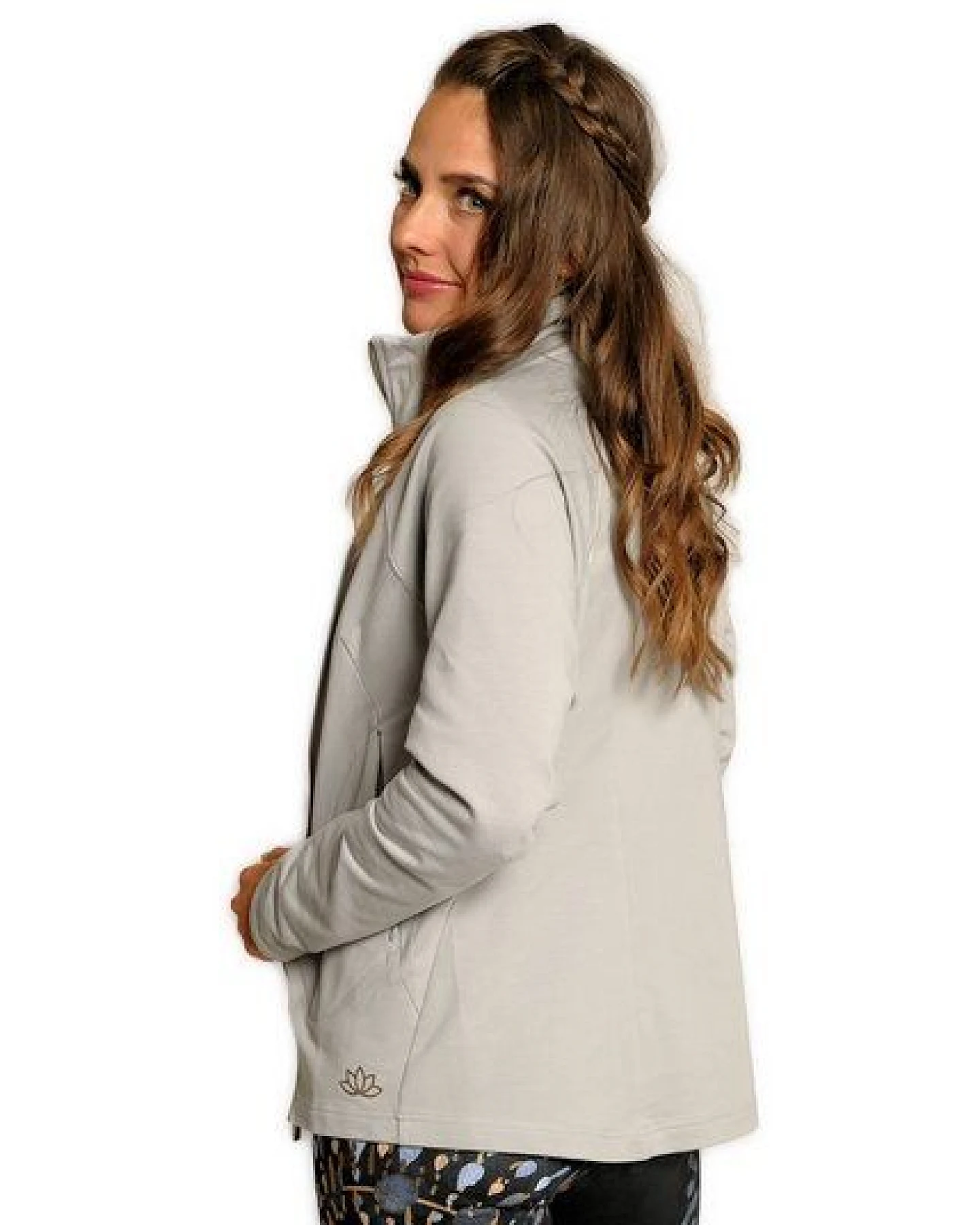 The Spirit of OM Sweat Jacke mit liebevollen Affirmationen im Innendruck – Ansicht 3
