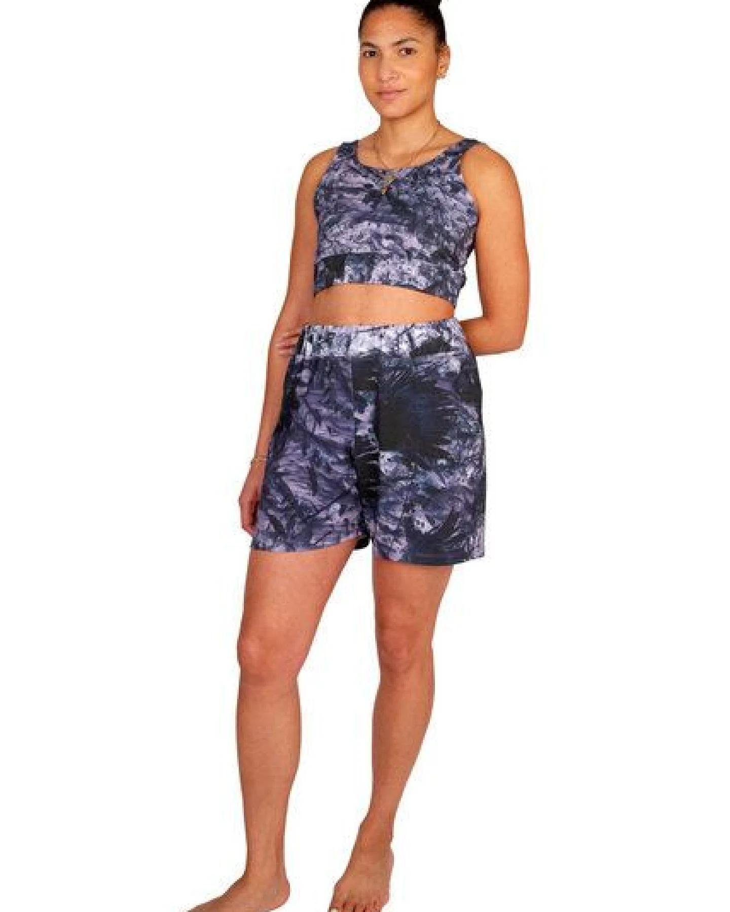 ÆVRIL Unisex Kurze Shorts // Tobiume Print // Bio-Baumwolle – Ansicht 2