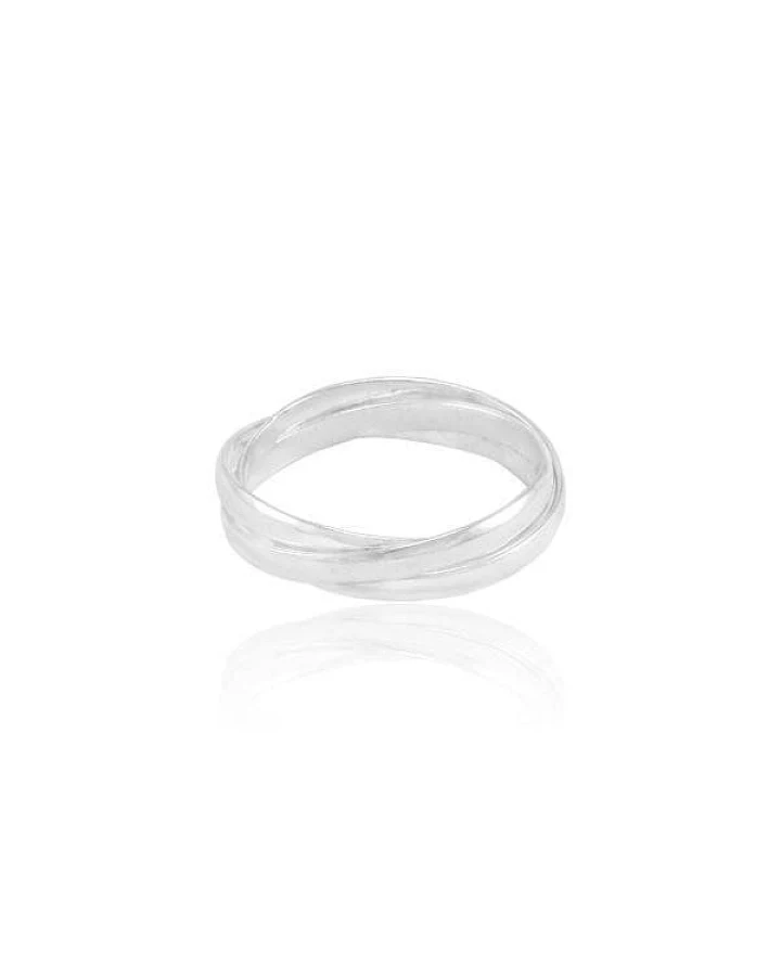 pakilia Silber Ring Band dreifach Fair-Trade und handmade