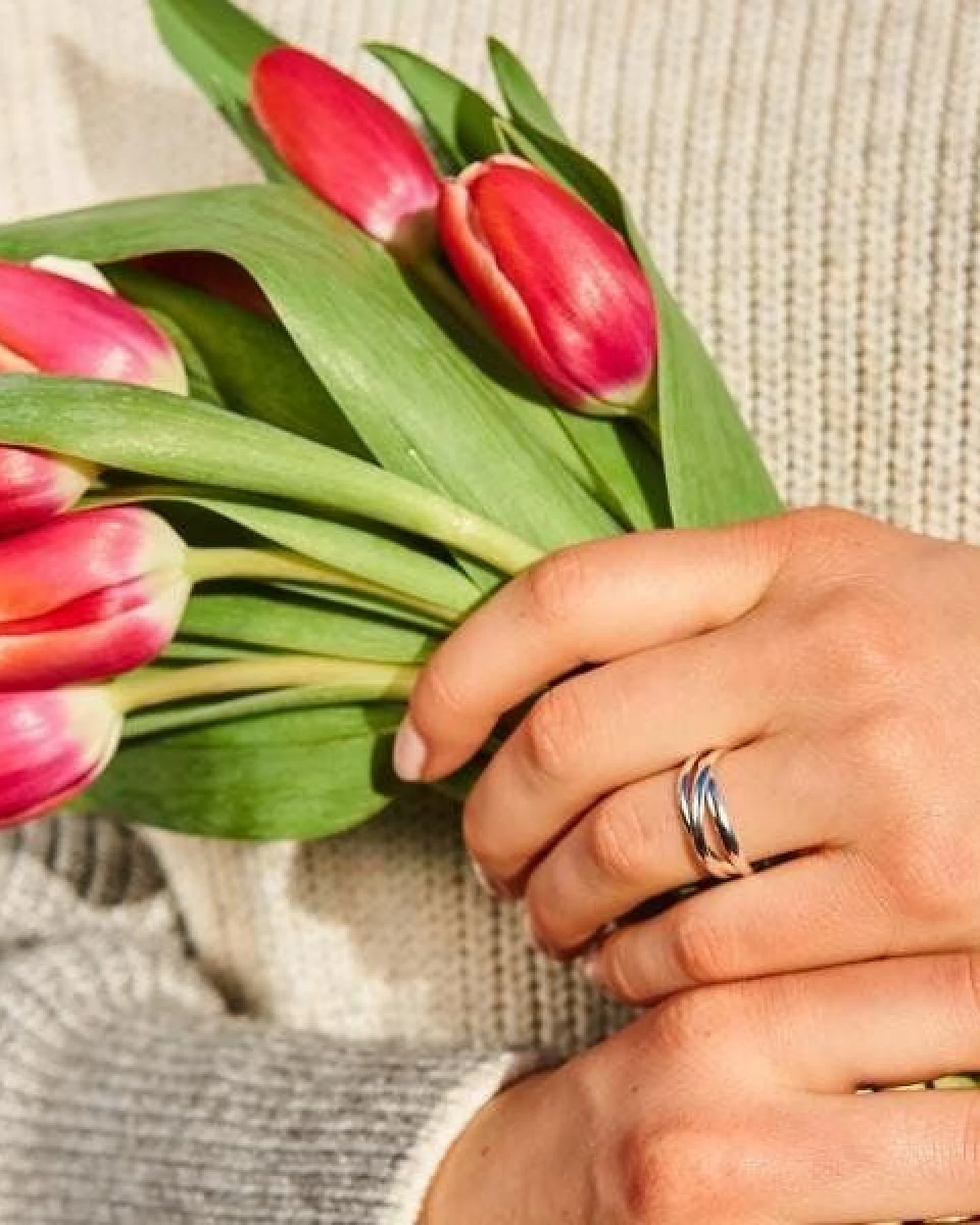 pakilia Silber Ring Band dreifach Fair-Trade und handmade – Ansicht 4