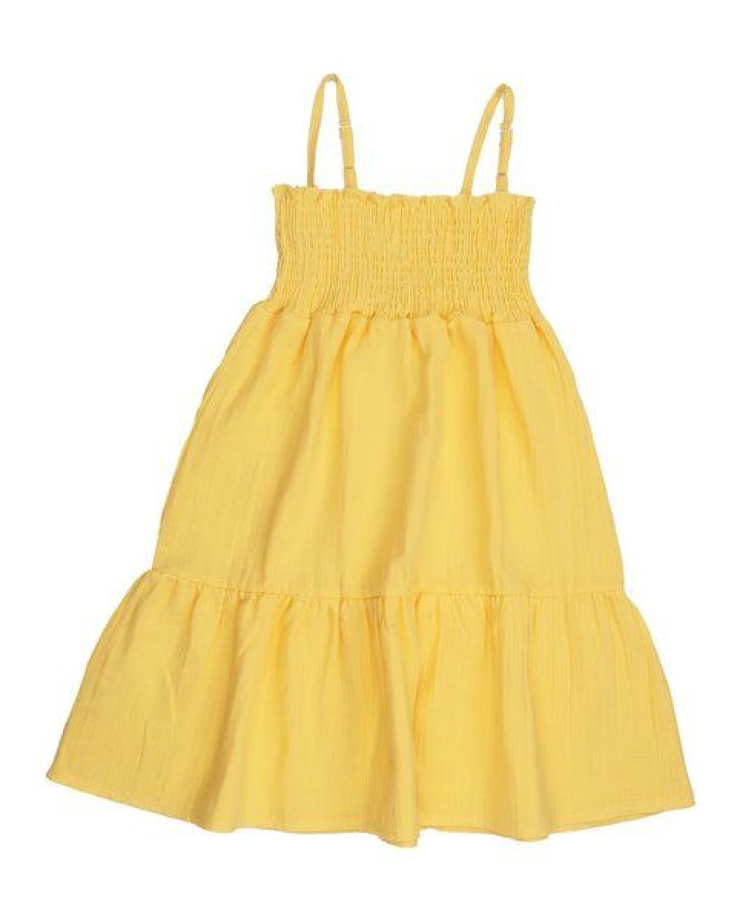 Trägerkleid Gelb uni Musselin Bio-Baumwolle GOTS – Walkiddy – Ansicht 4