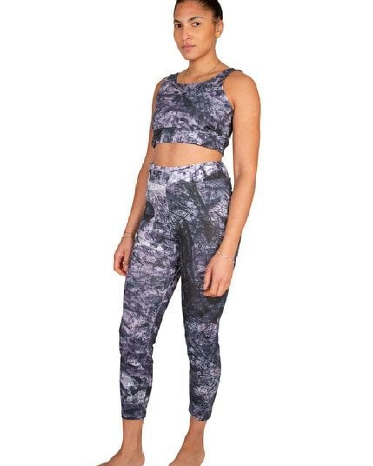ÆVRIL Damen Yoga BH // Tobiume Print // Bio-Baumwolle – Ansicht 3