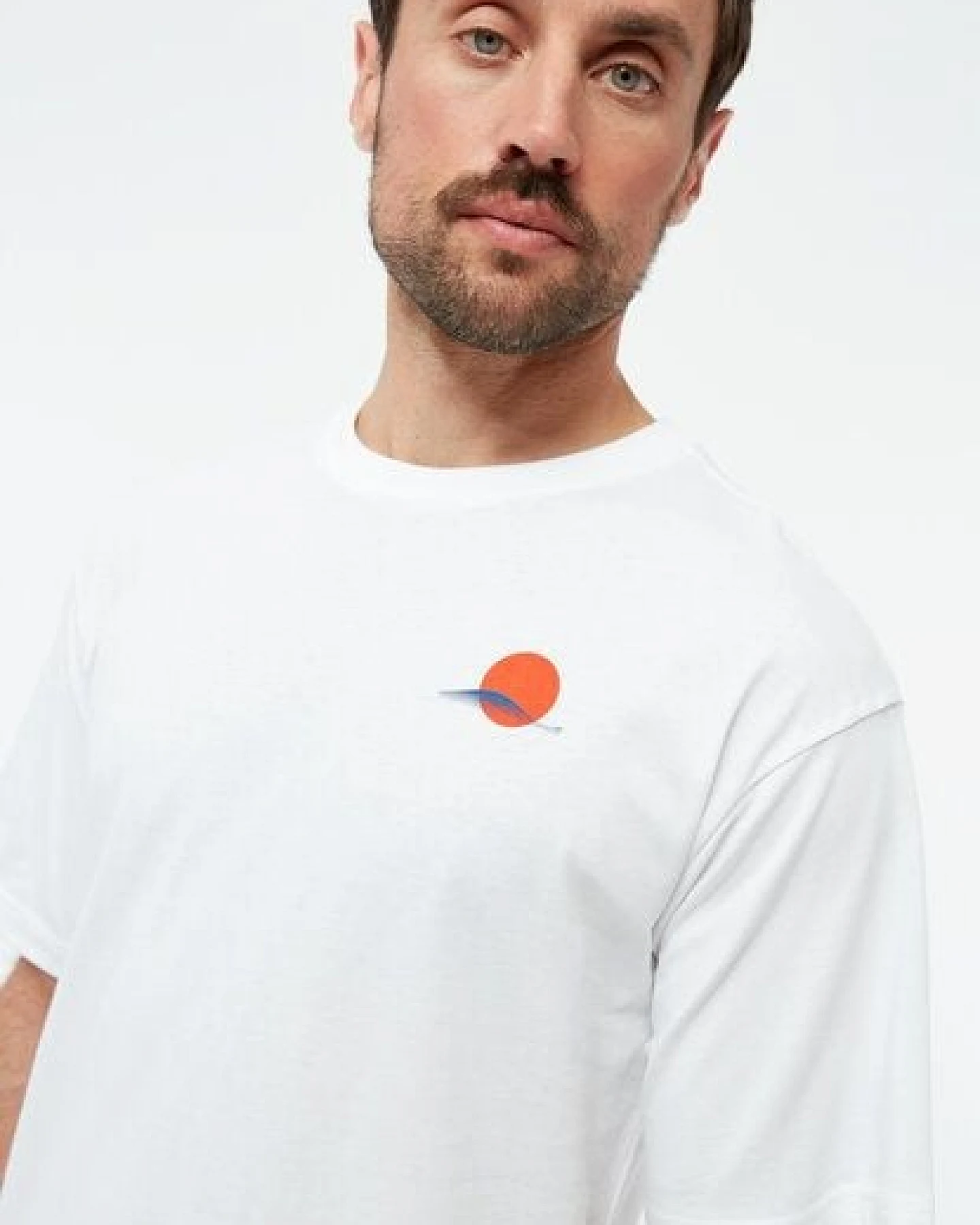 Givn Berlin T-Shirt GBLASSE (SUNSET) aus Bio-Baumwolle mit Print - White – Ansicht 4