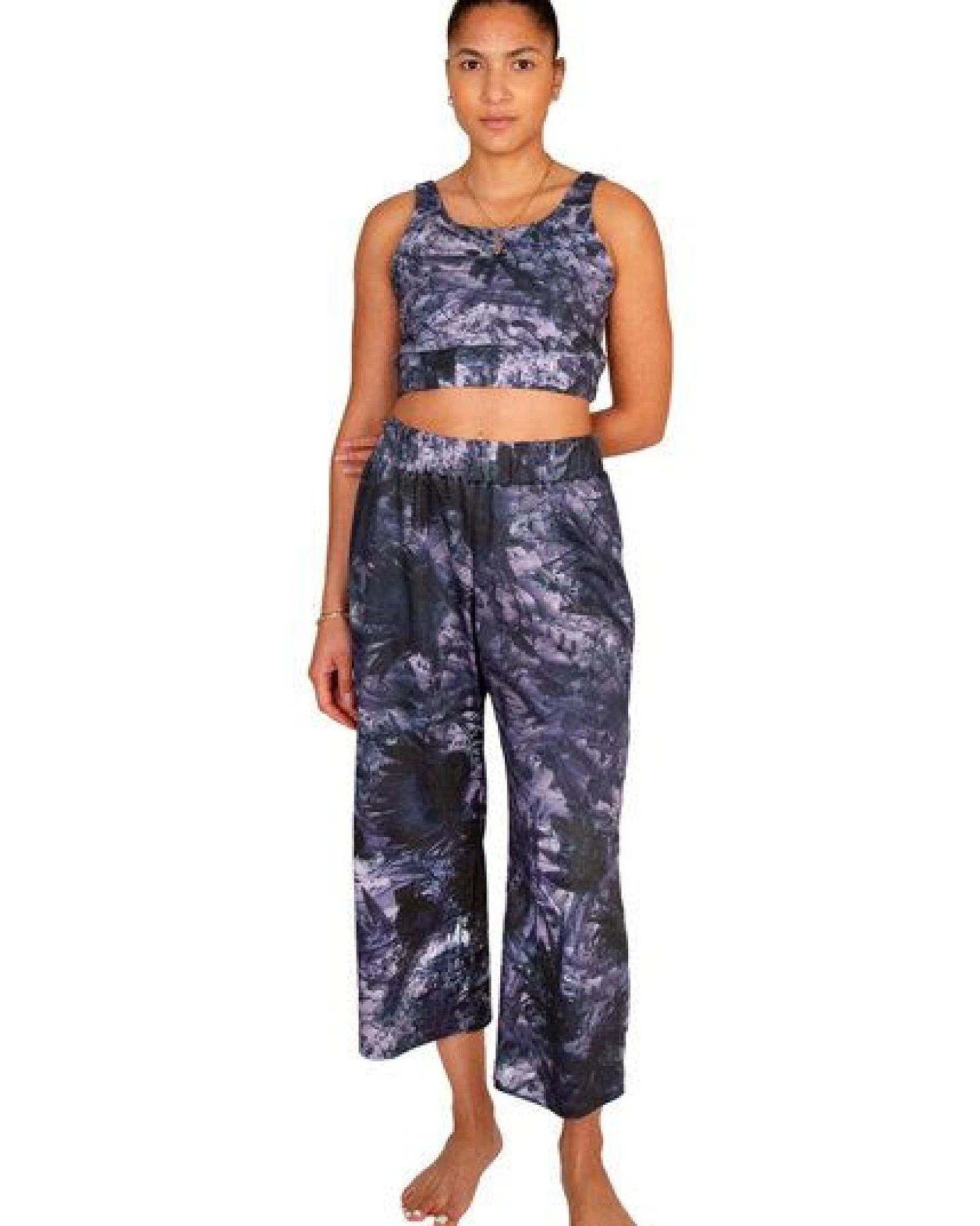 ÆVRIL Unisex Yoga Hose // Tobiume Print // Bio-Baumwolle – Ansicht 2