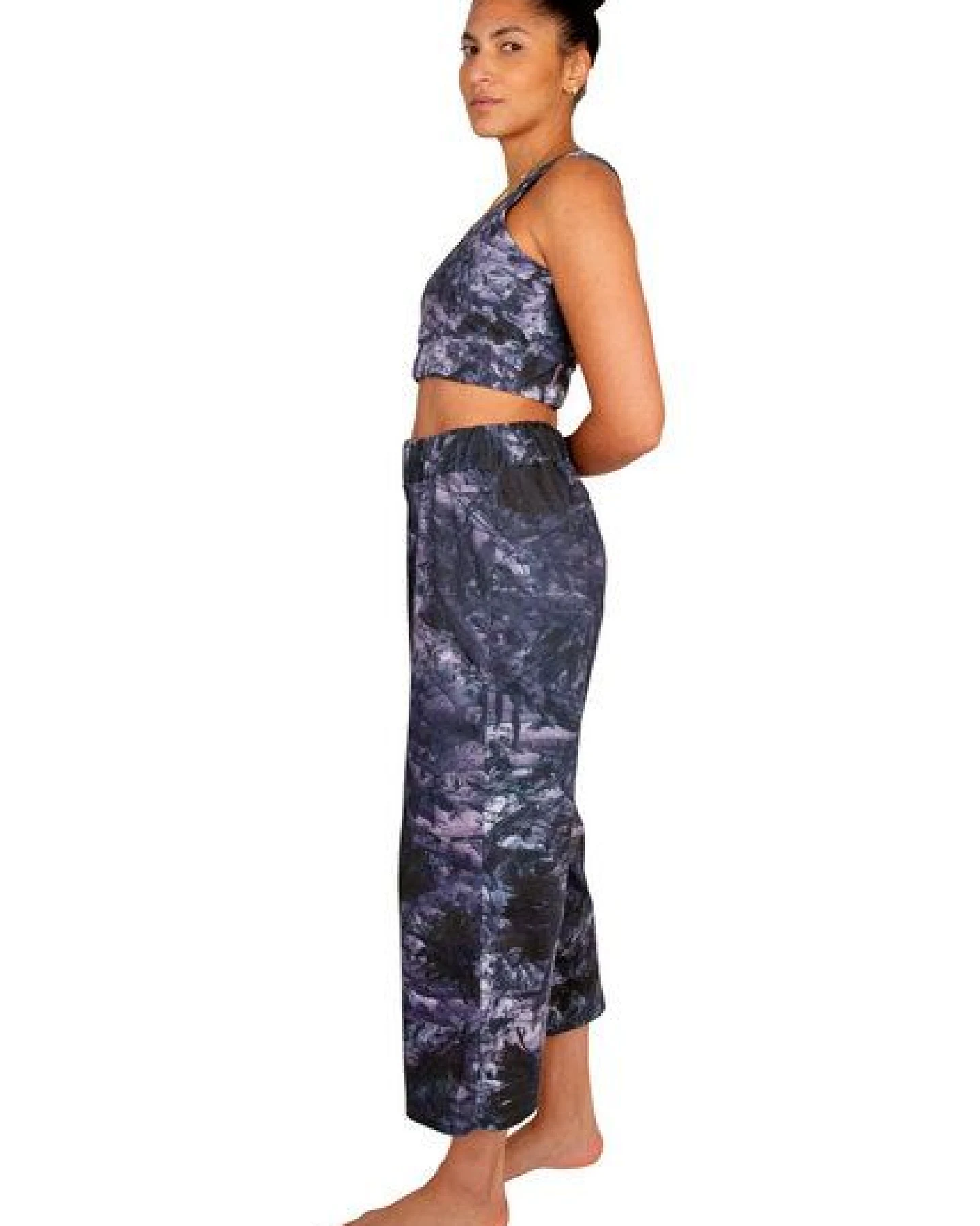 ÆVRIL Unisex Yoga Hose // Tobiume Print // Bio-Baumwolle – Ansicht 3