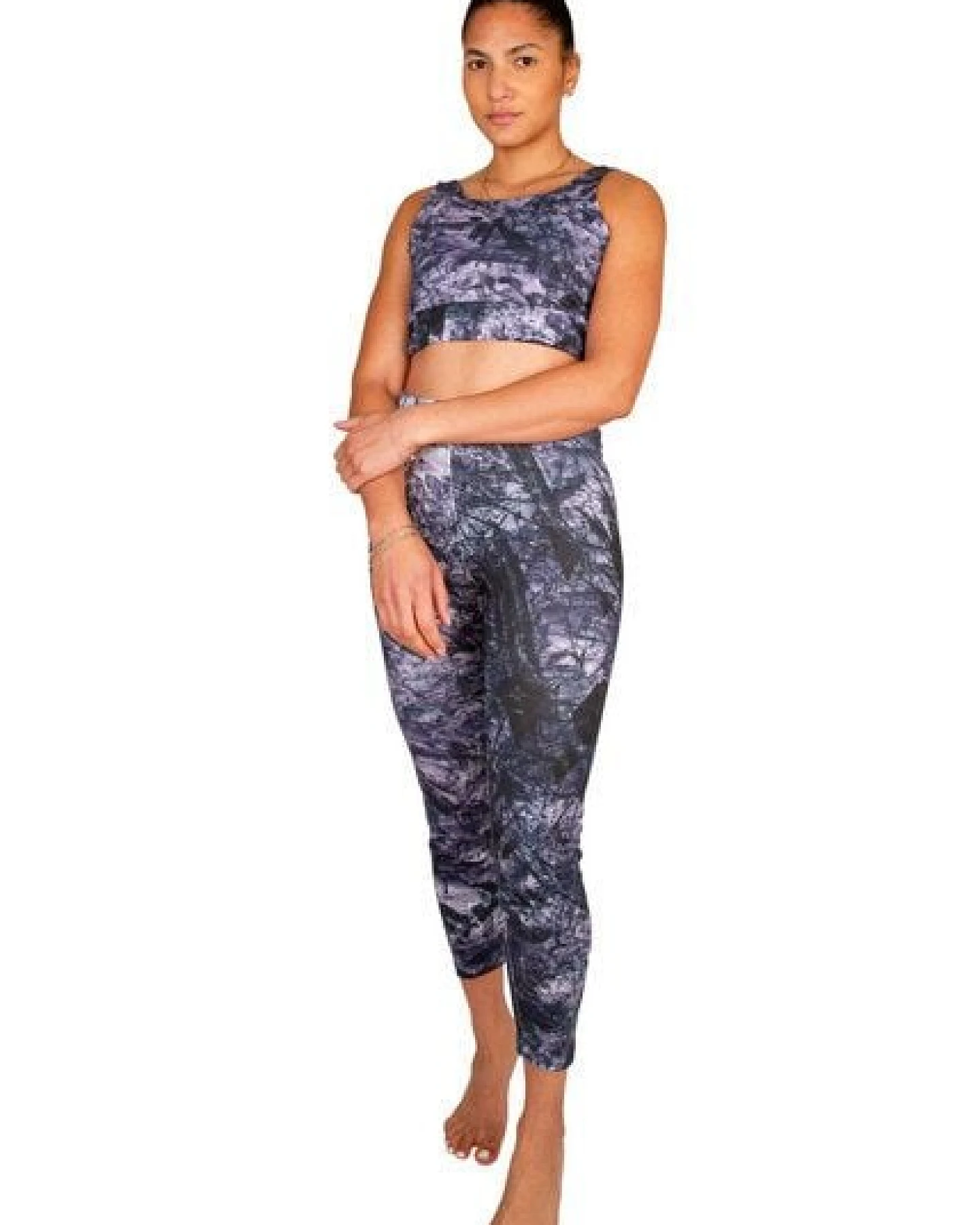 ÆVRIL Damen Yoga Leggings // Tobiume Print // Bio-Baumwolle – Ansicht 2