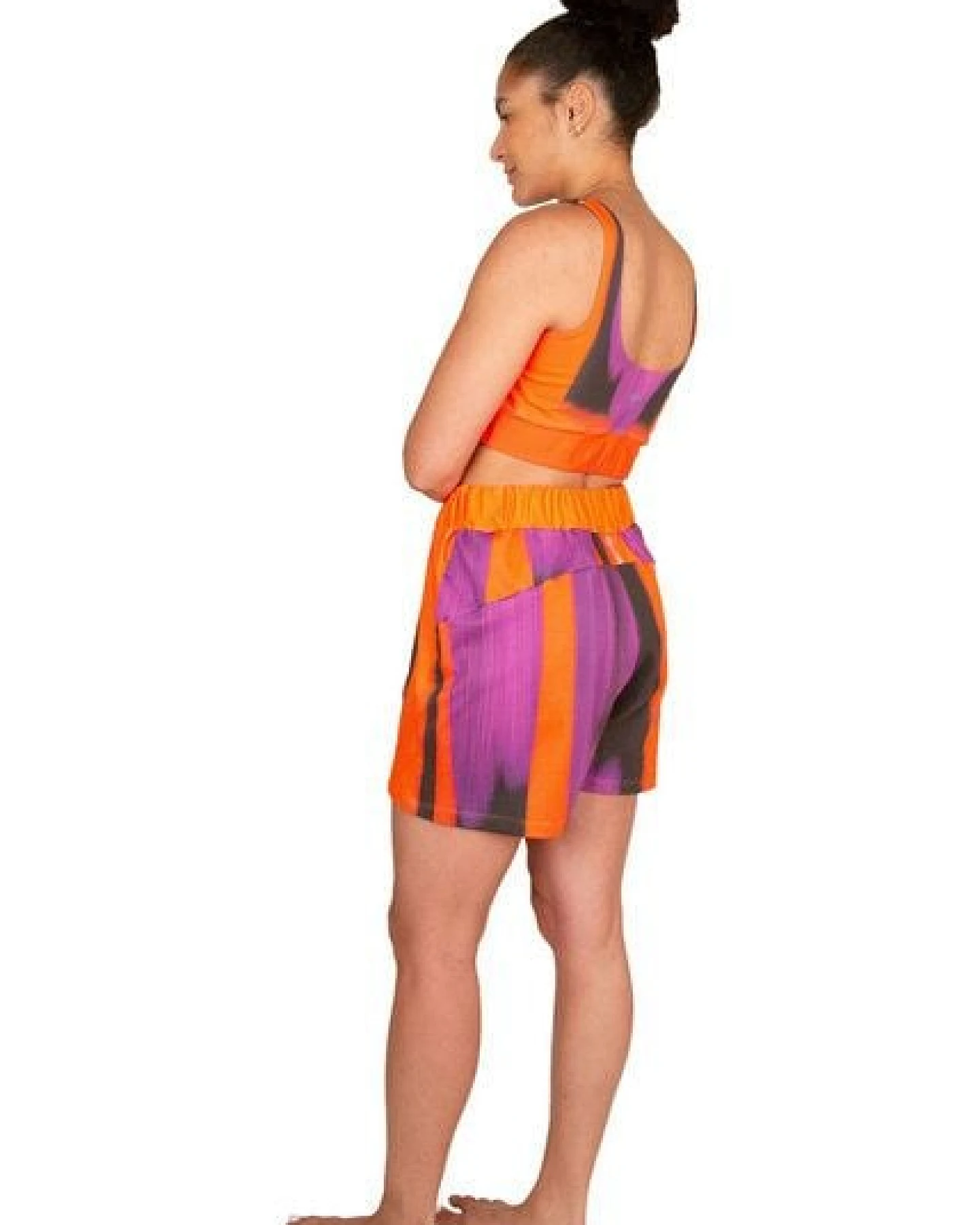 ÆVRIL Unisex Kurze Shorts // Floripa Print // Bio-Baumwolle – Ansicht 4