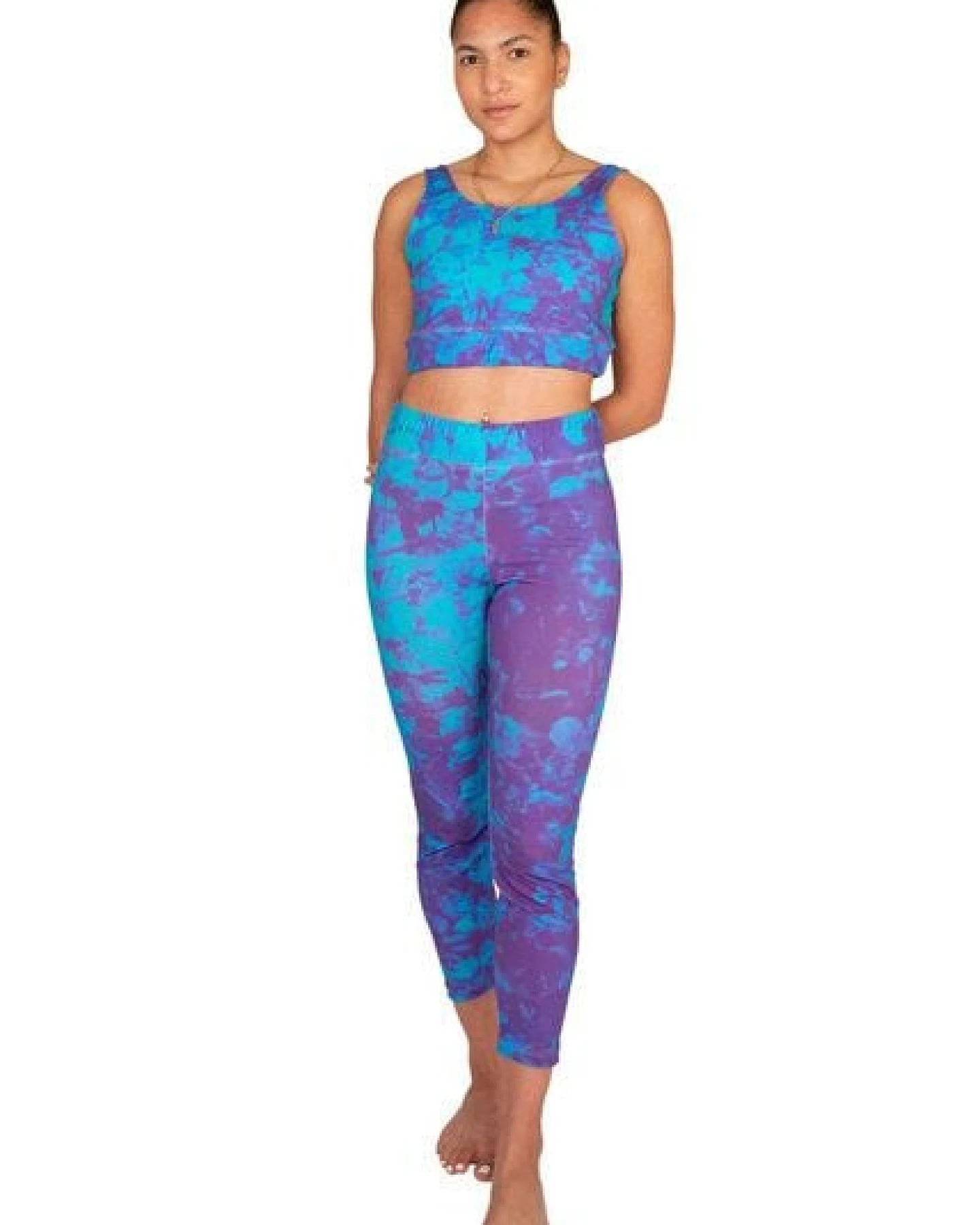 ÆVRIL Damen Yoga Leggings // Avril Print // Bio-Baumwolle – Ansicht 2