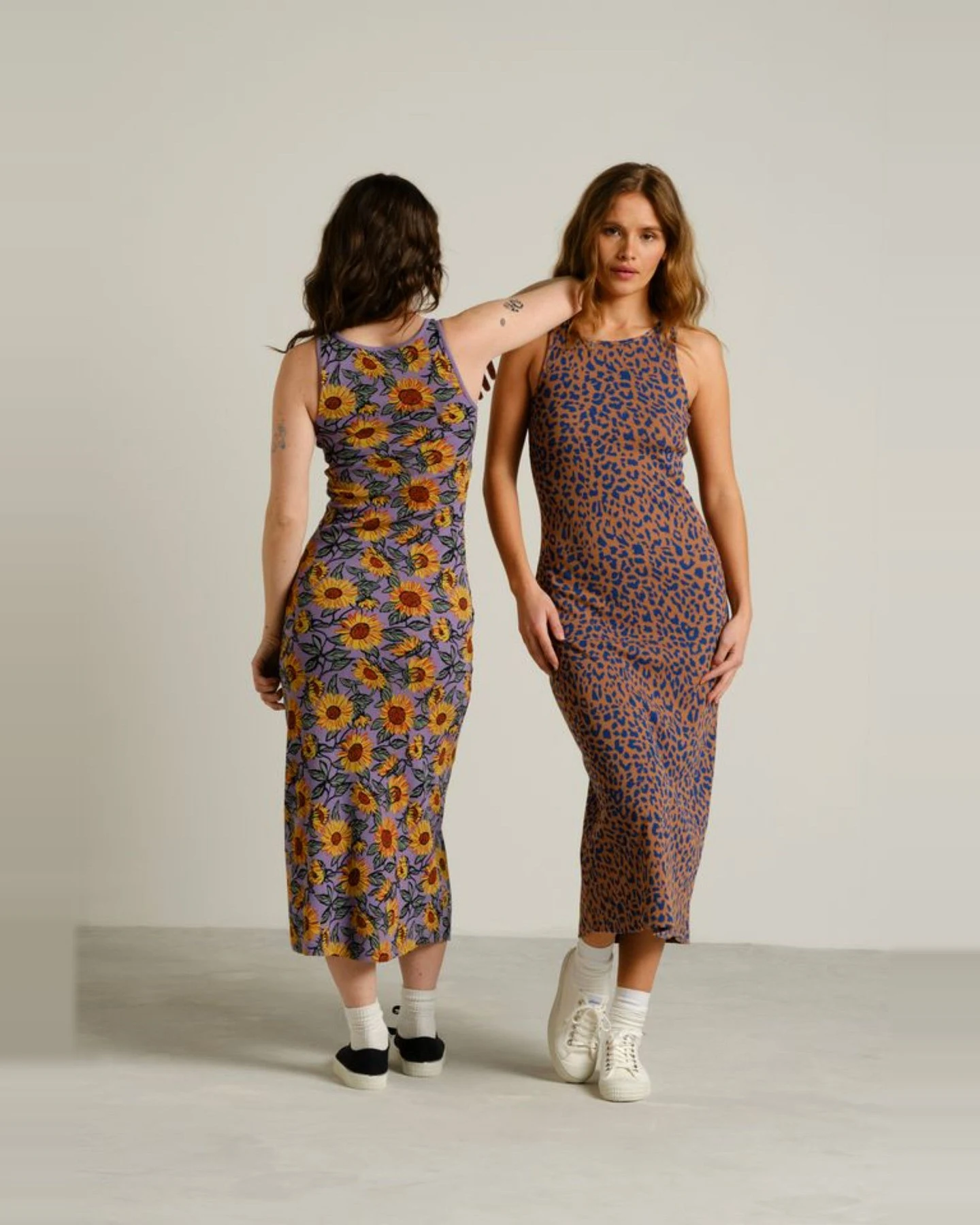 Kleid Motala Rib Leopard Light Brown – Ansicht 6