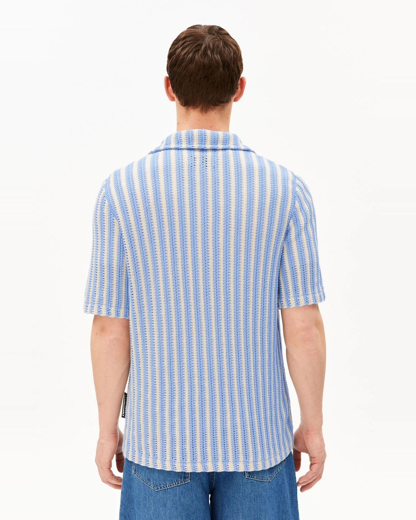 Hemd Knit Striped Blau – Ansicht 2