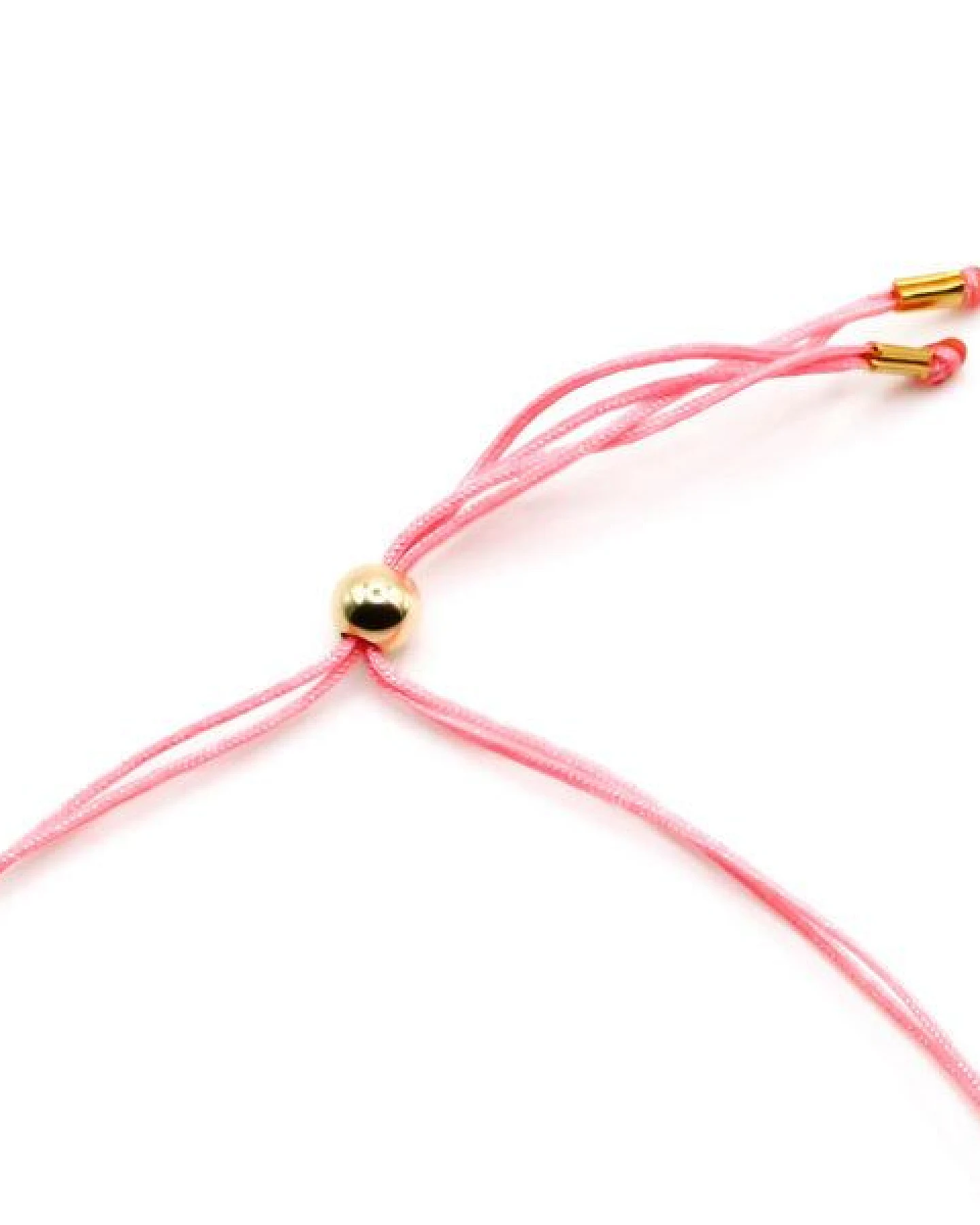 juni Stoffarmbändchen mit Herz und verstellbarer Schiebeperle aus recyceltem Gold - mehrere Farben – Ansicht 3