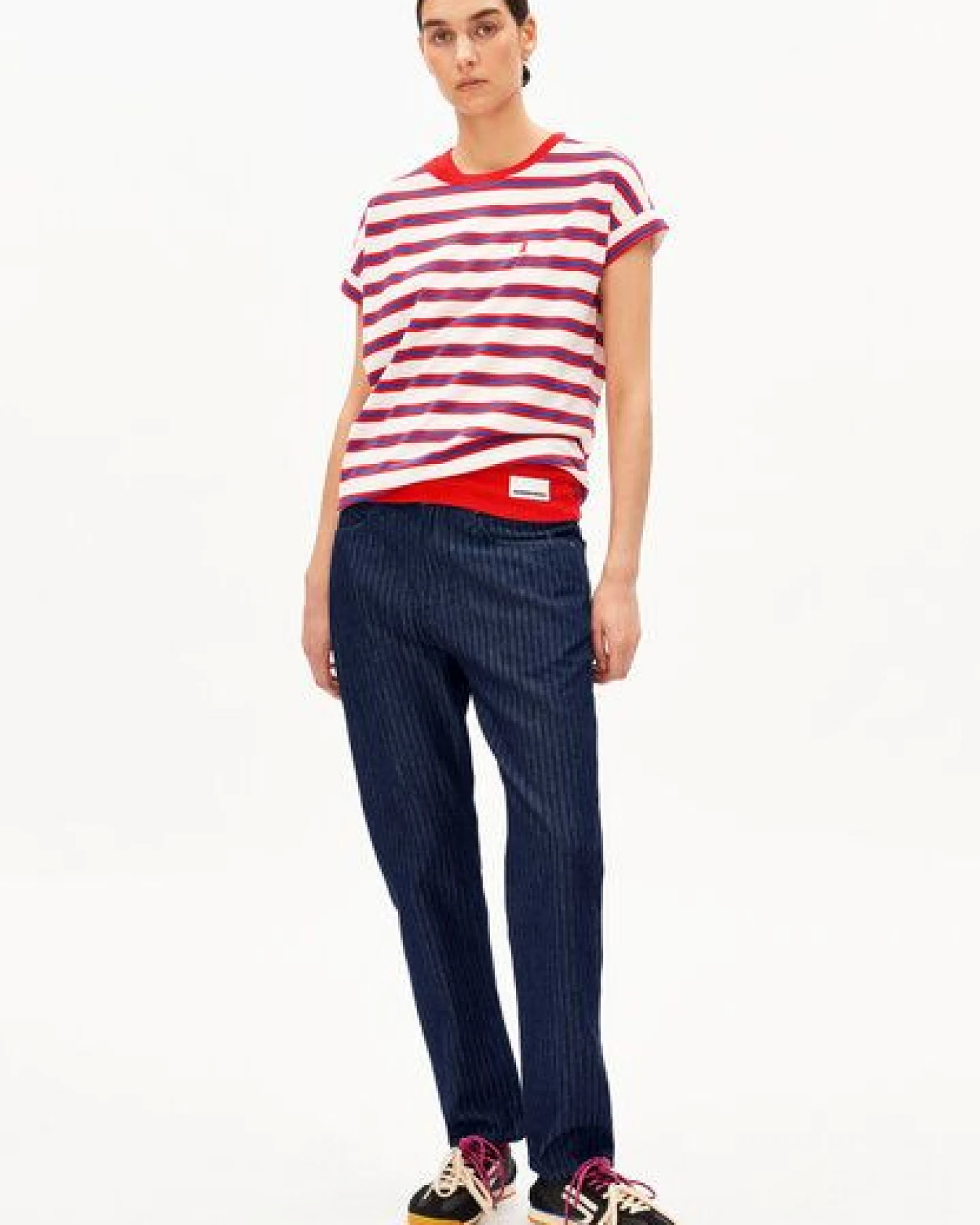 ARMEDANGELS IDAARA STRIPES Damen T-Shirt aus Bio-Baumwolle – Ansicht 4