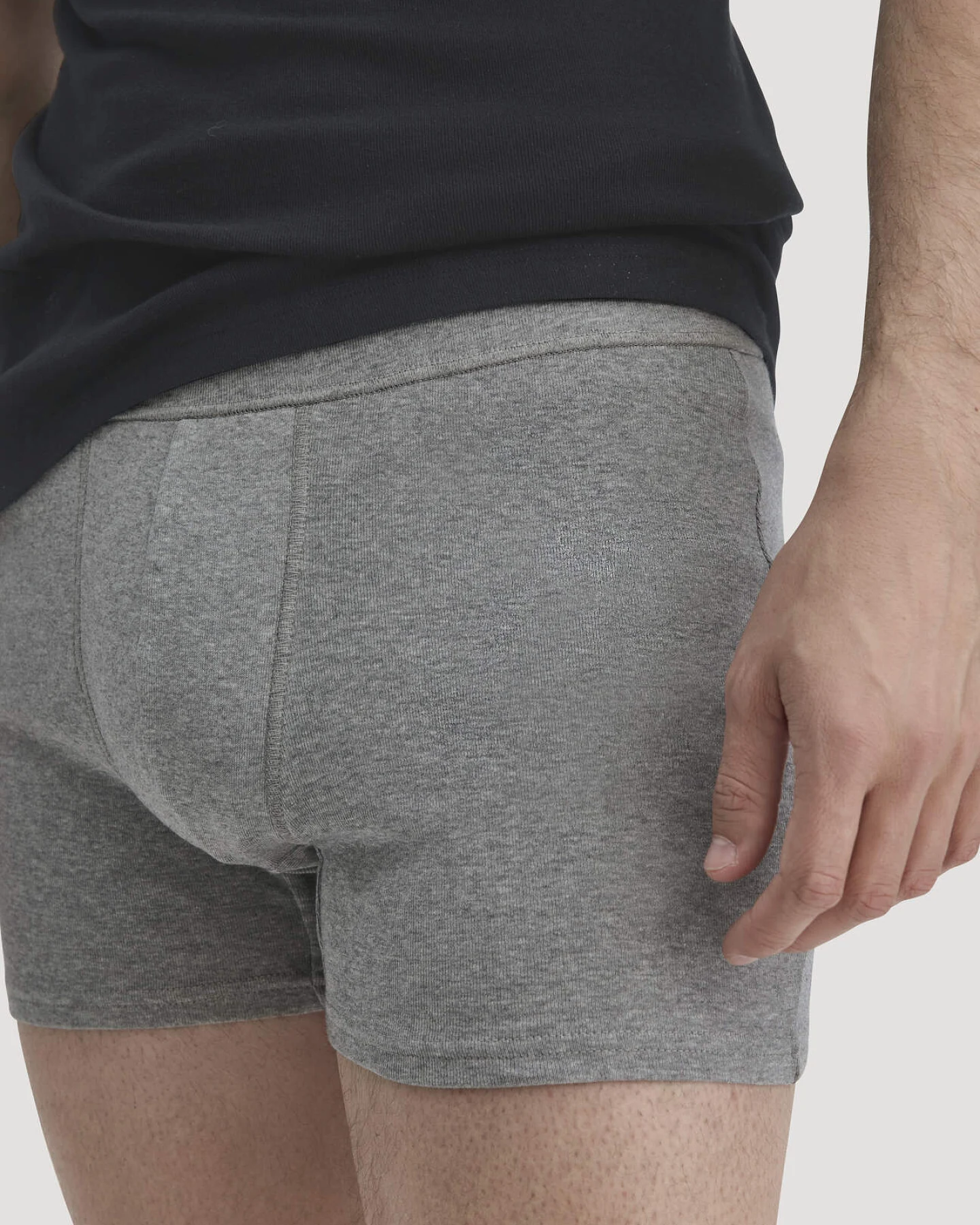 hessnatur Herren Pants Regular Cut im 2er-Pack PURE NATURE aus Bio-Baumwolle - grau - Größe 8 = XXL – Ansicht 2