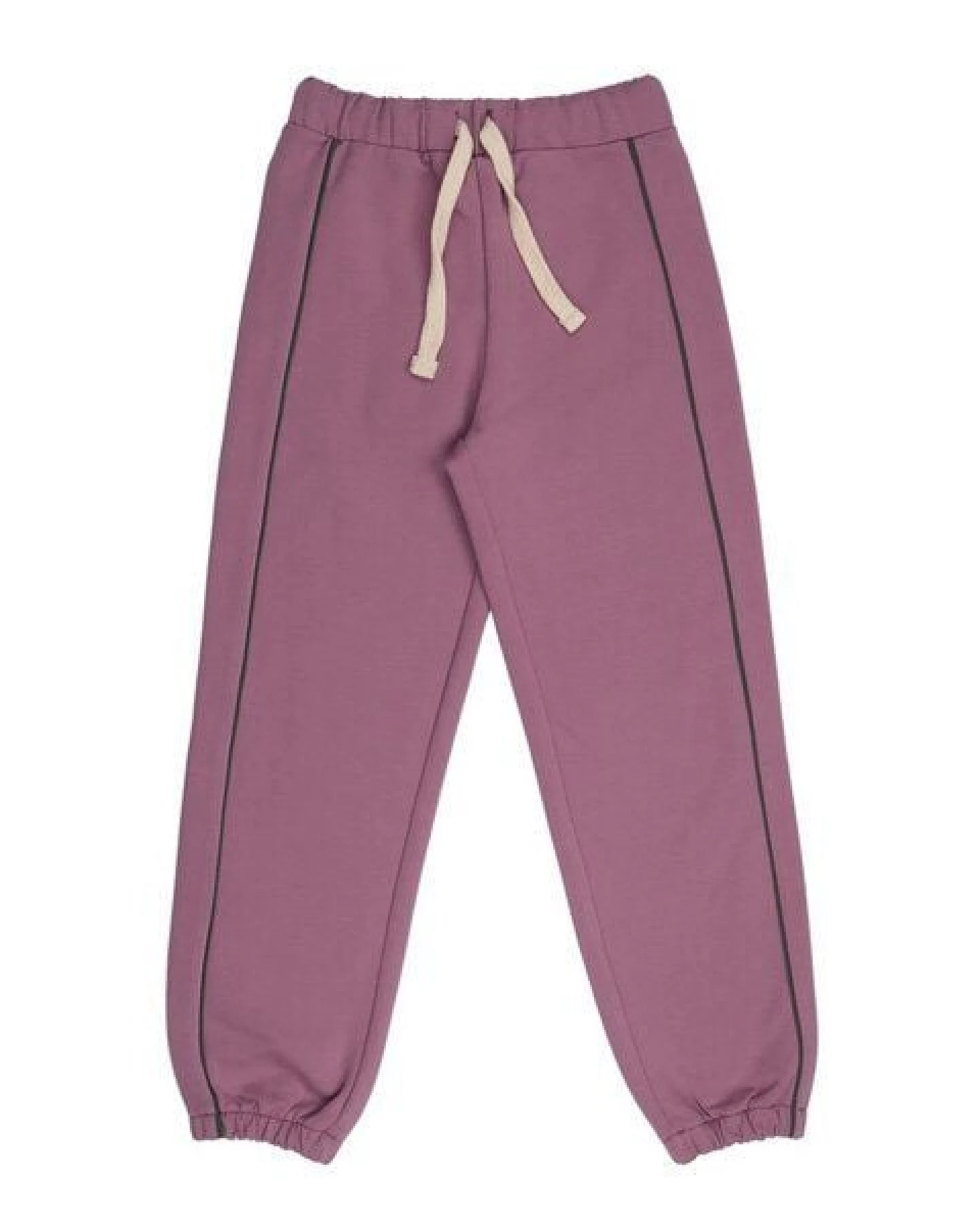 Jogginghose Bio-Baumwolle elastisch – Walkiddy, einfarbig Lila – Ansicht 2